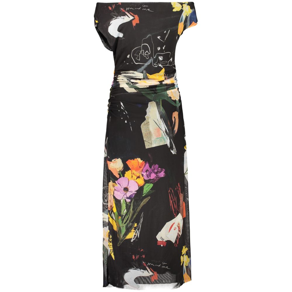 Desigual Black Viscosa Women Women's Dress