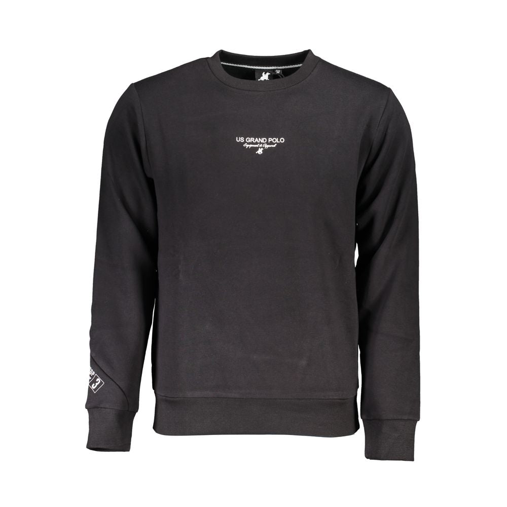U.S. Grand Polo Black Cotton Men Men's Sweatshirt