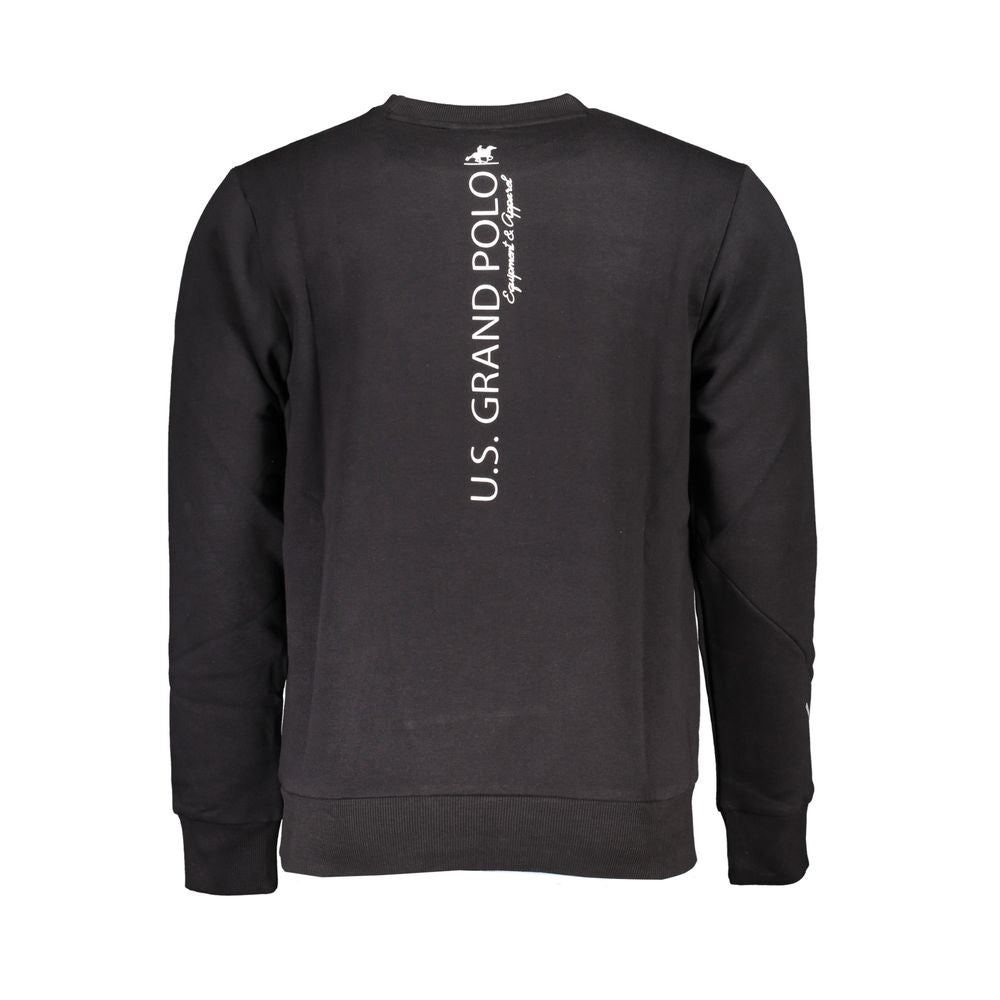 U.S. Grand Polo Black Cotton Men Men's Sweatshirt