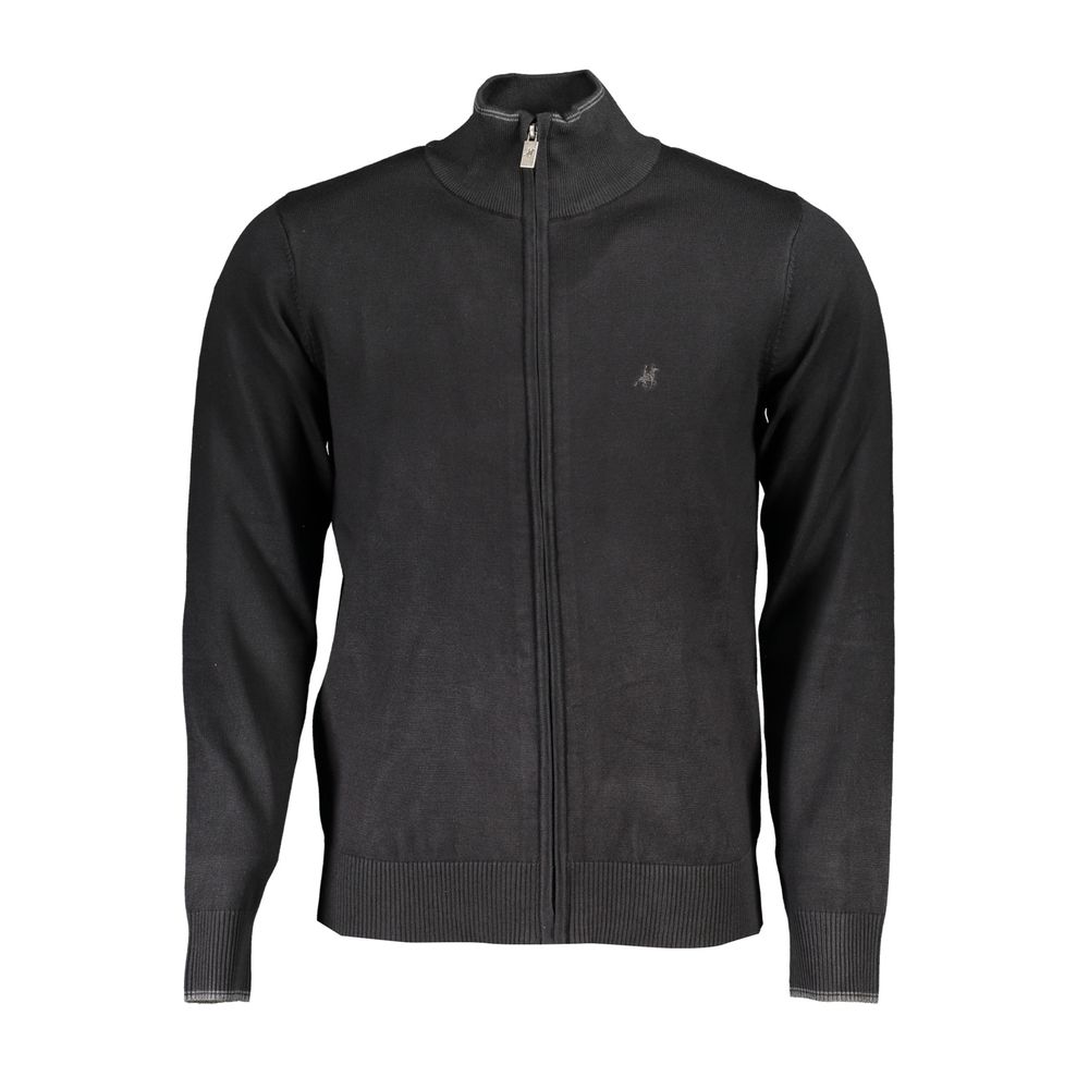 U.S. Grand Polo Black Viscose Men Men's Cardigan