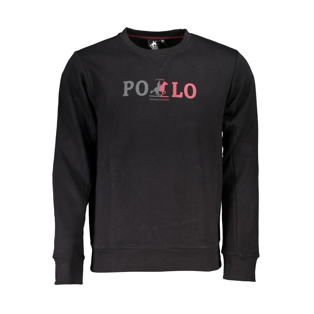 U.S. Grand Polo Black Cotton Men's Men's Sweatshirt