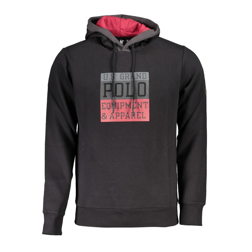 U.S. Grand Polo Black Cotton Men's Men's Sweatshirt