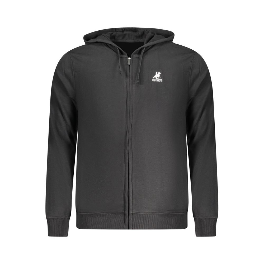 U.S. Grand Polo Black Cotton Men's Men's Hoodie
