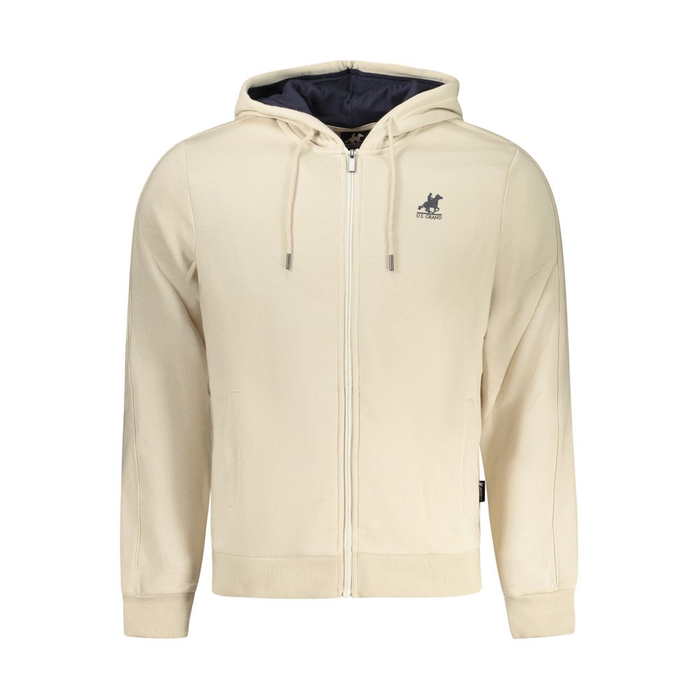U.S. Grand Polo Beige Cotton Men Men's Sweatshirt