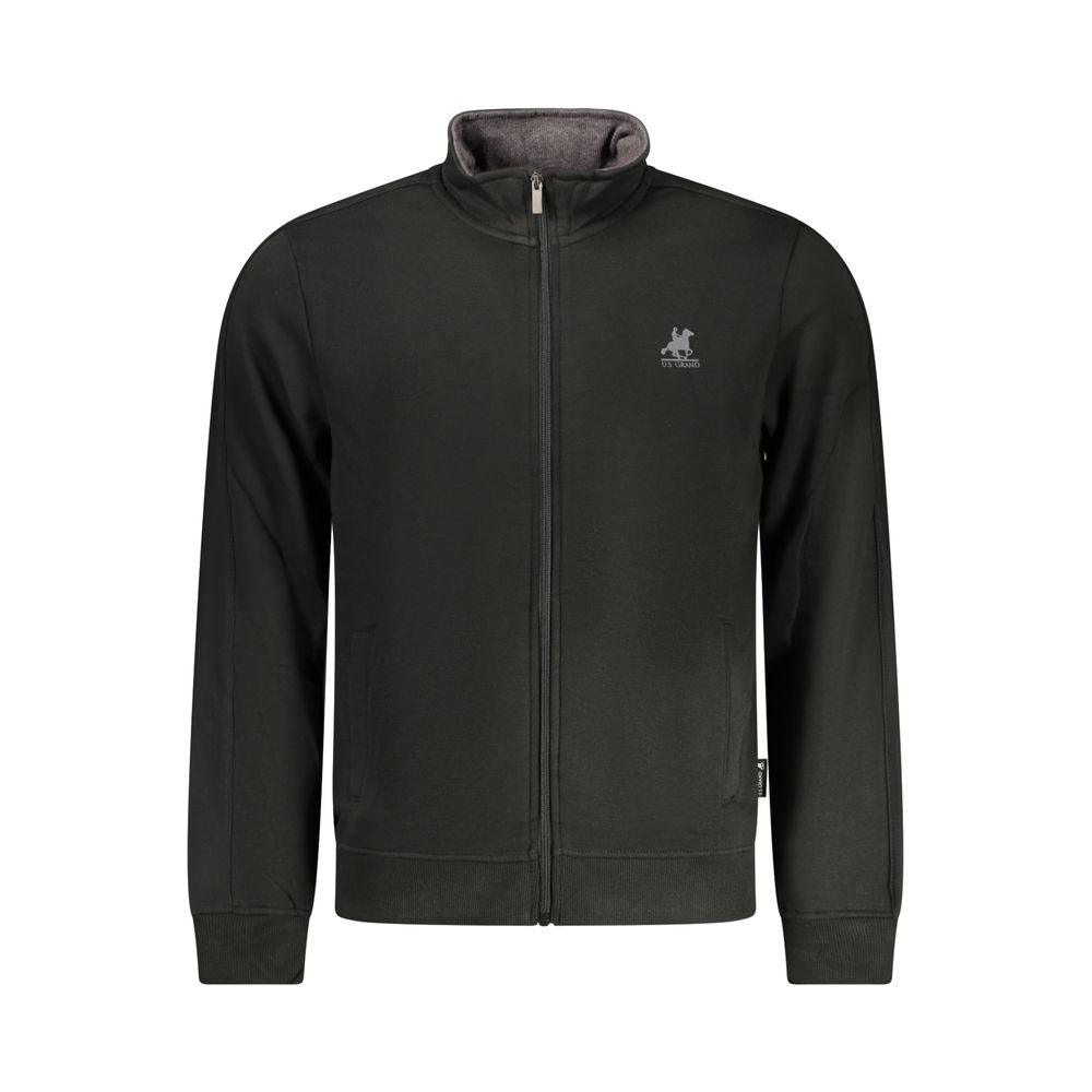 U.S. Grand Polo Black Cotton Men Men's Sweatshirt