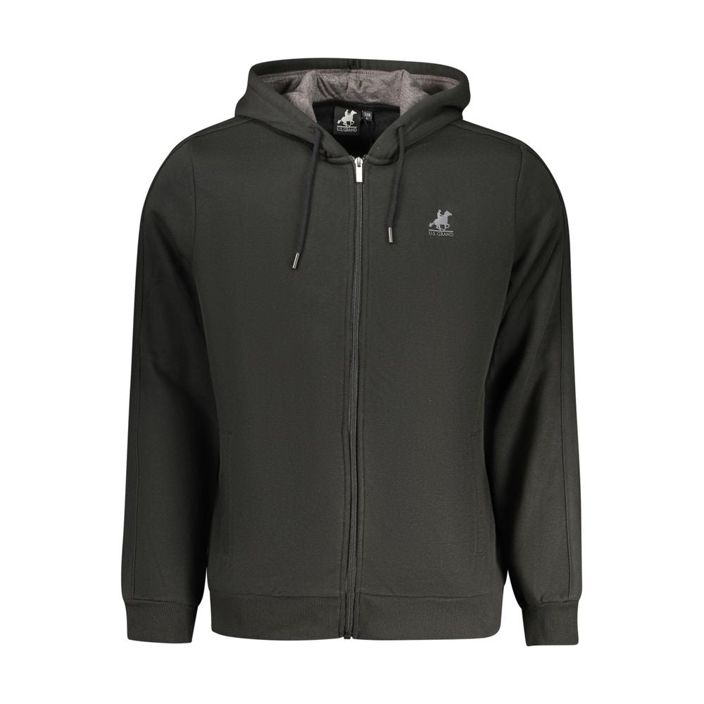 U.S. Grand Polo Black Cotton Men Men's Hoodie