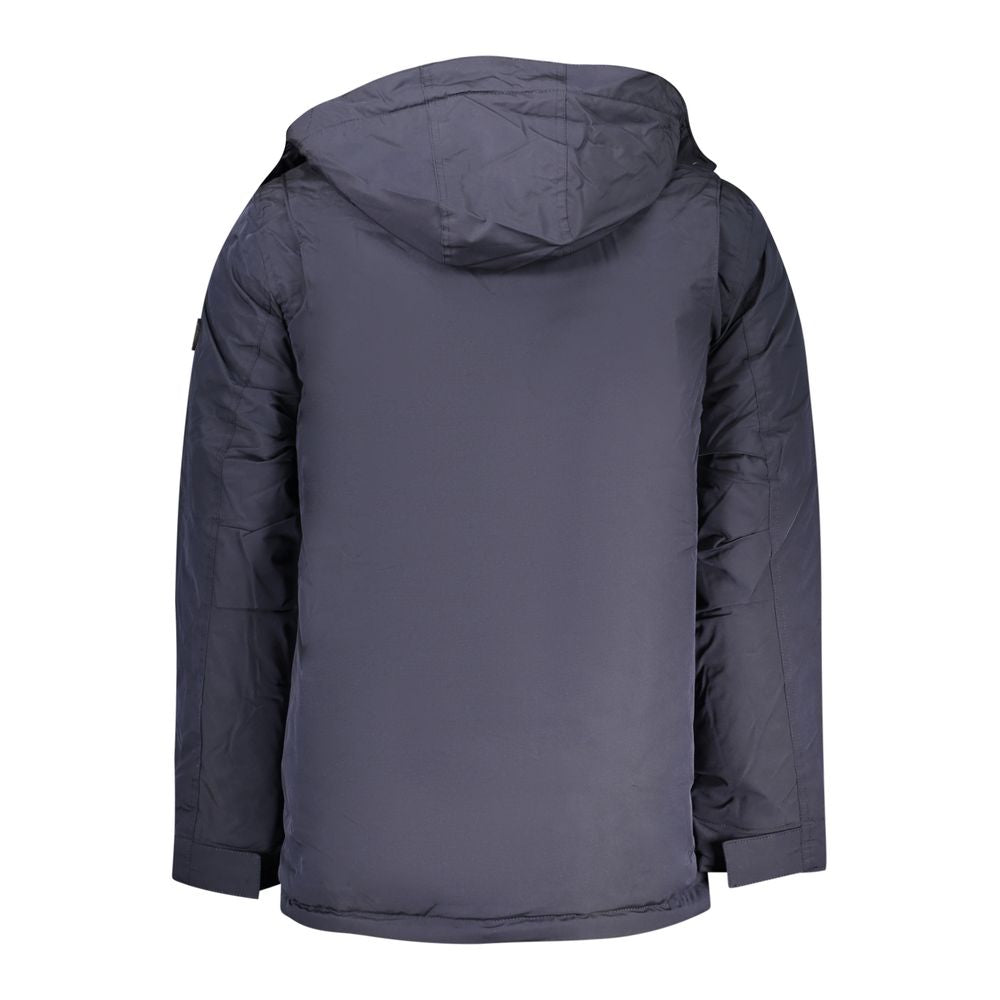 U.S. Grand Polo Blue Polyester Men's Parka Men's Jacket