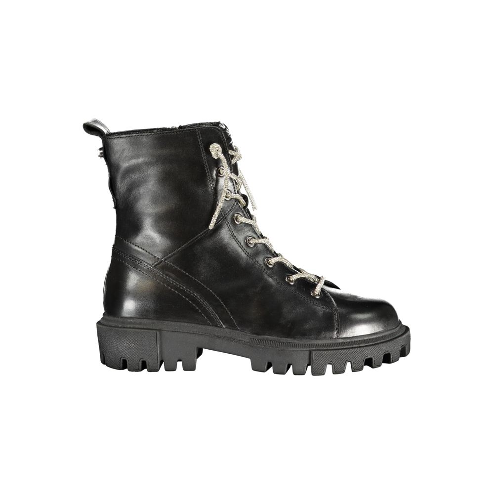 Cafenoir Black Leather Women Ankle Women's Boot