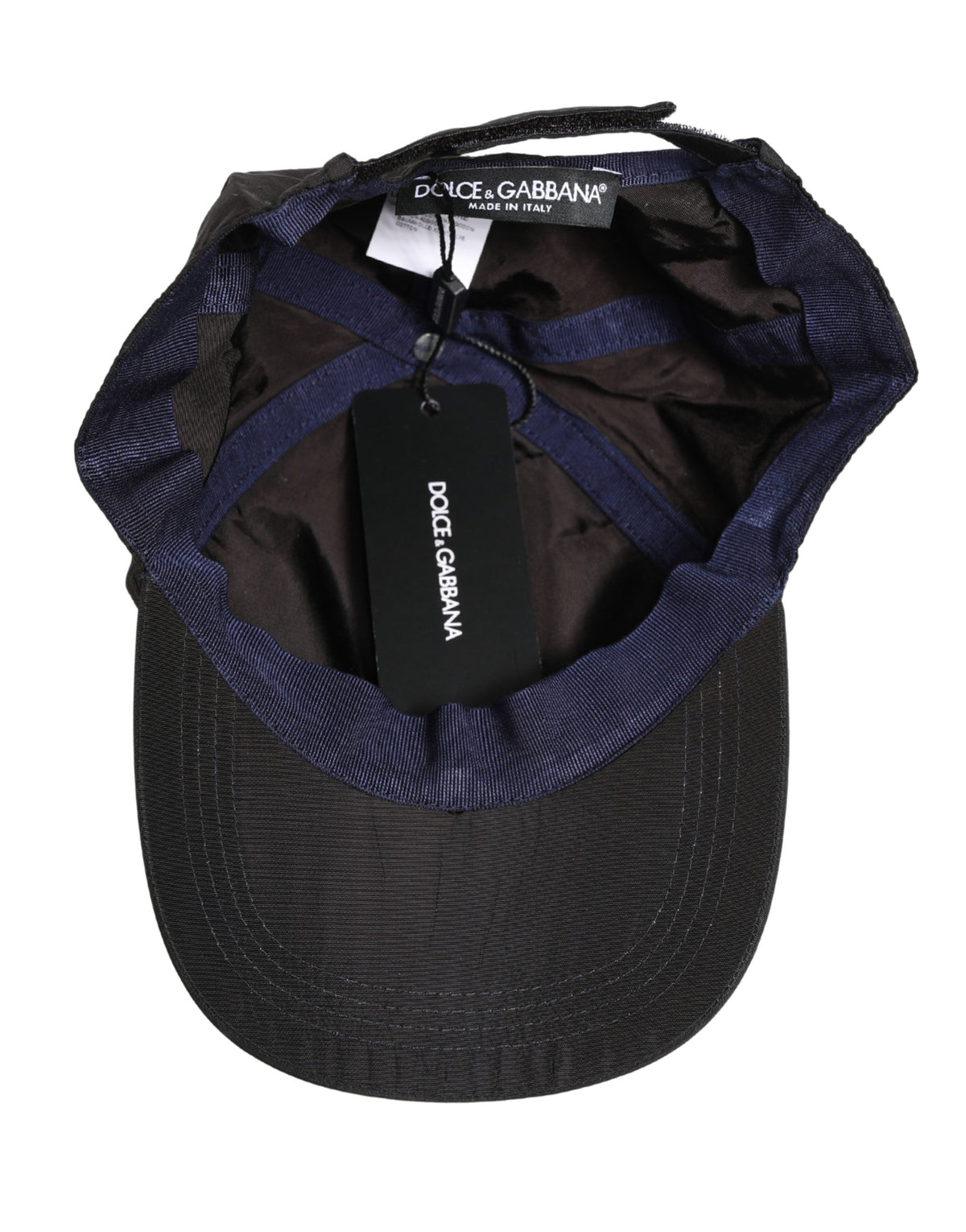 Dolce & Gabbana Men Black Cotton 6 Panels Baseball Cap Men's Hat