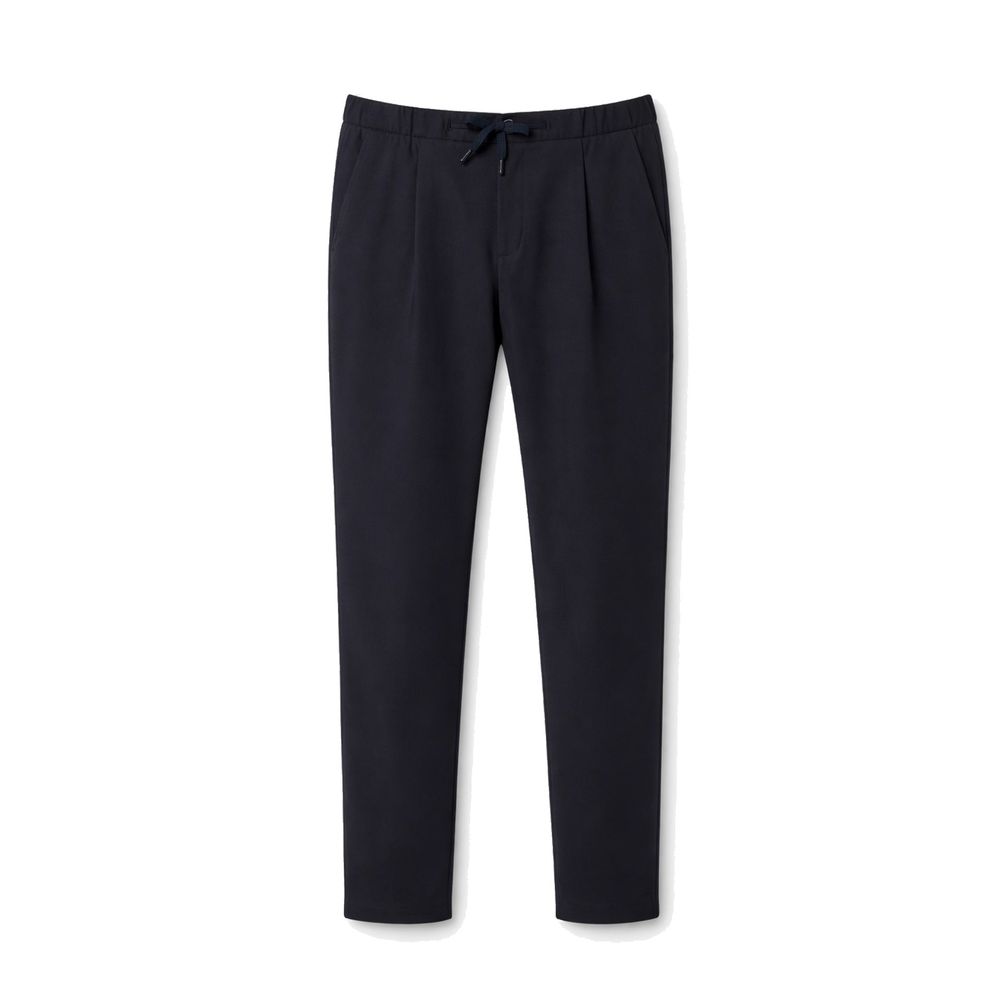 Herno Blue Virgin Wool Casual Men's Pants