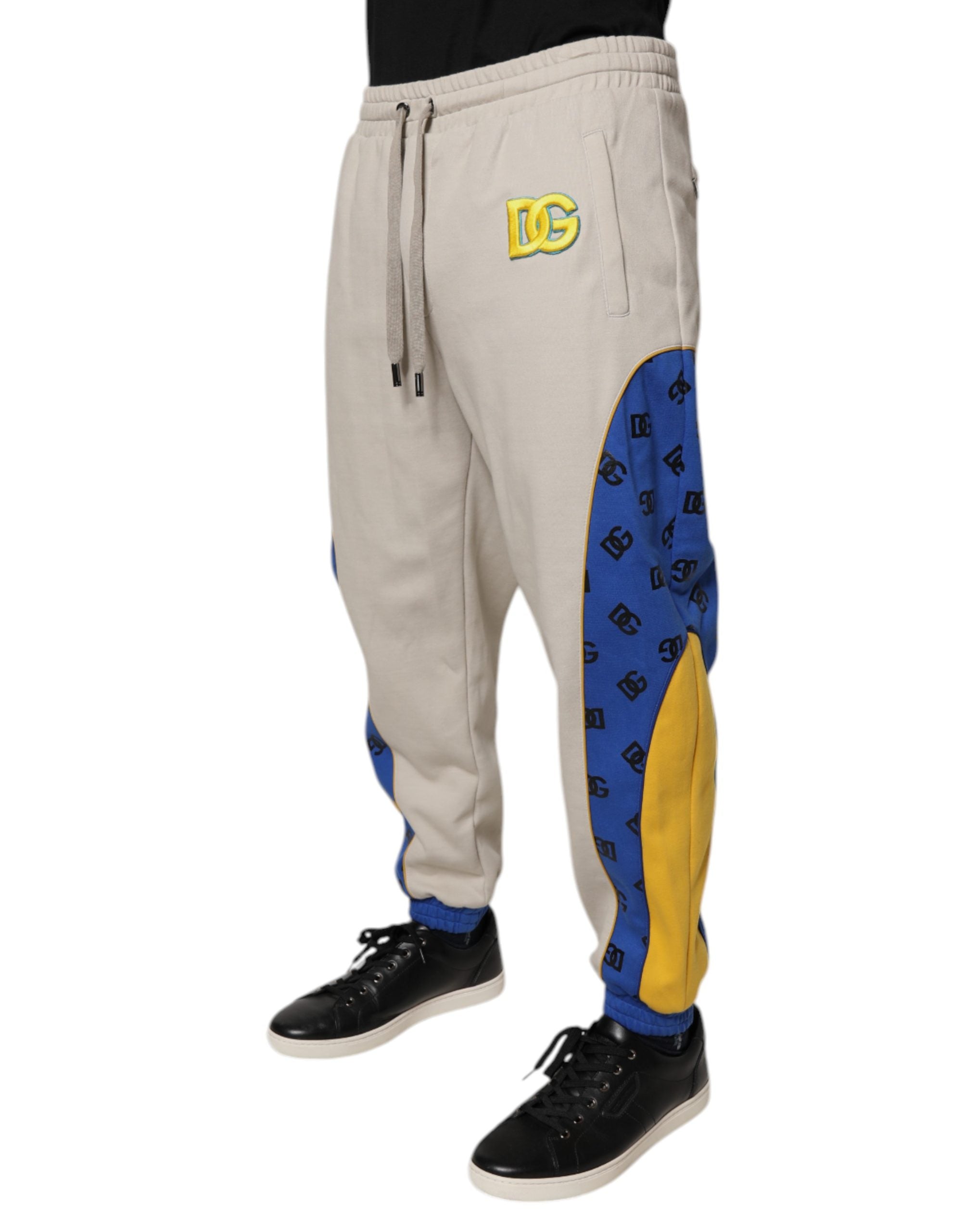 Dolce & Gabbana Multicolor Cotton DG Jogger SweatMen's Men's Pants