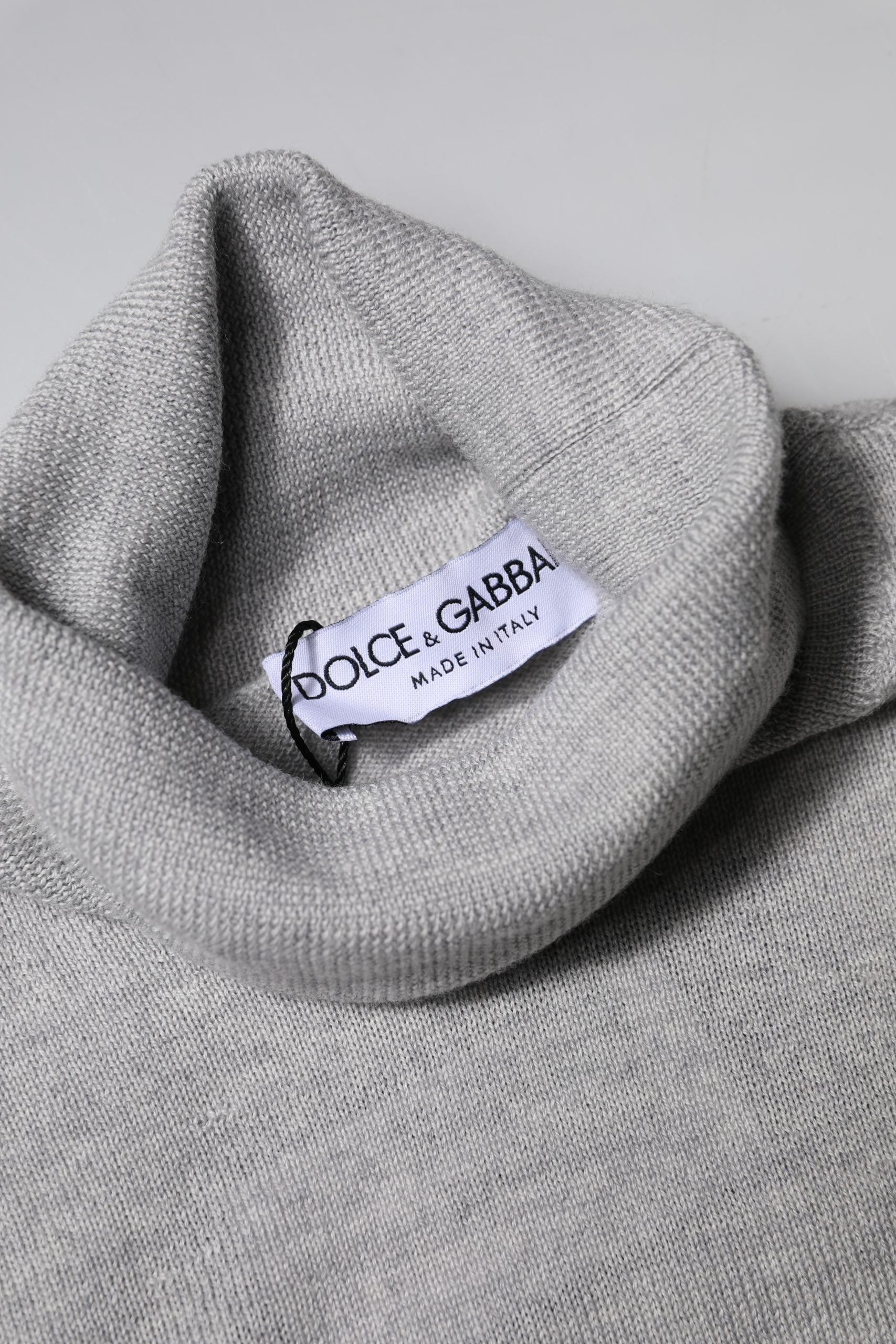 Dolce & Gabbana Gray LongSleeve Turtleneck Pullover Men's Sweater (Pre-Owned)