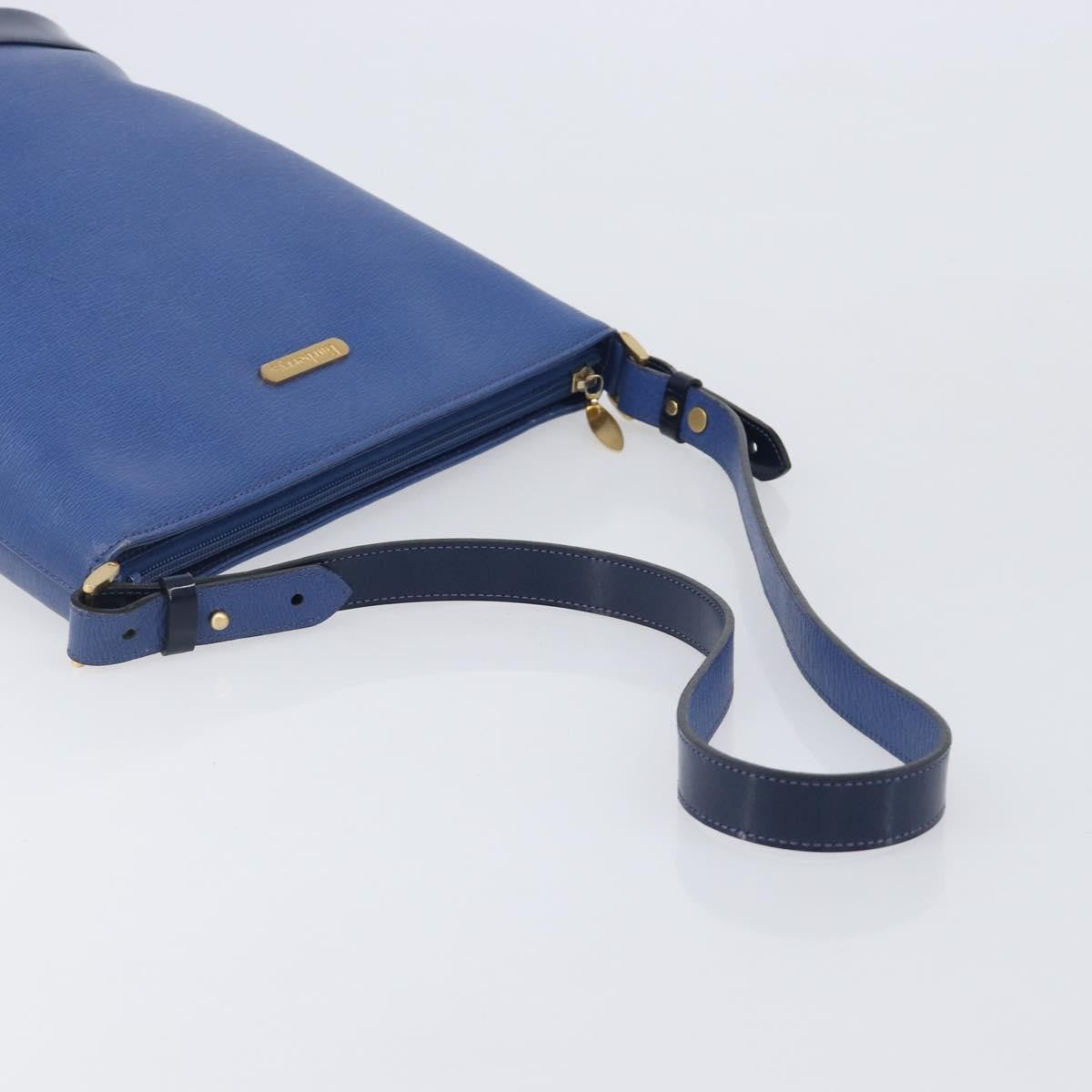 Burberry Shoulder Leather Blue Leather Shoulder Bag Bag (Pre-Owned)