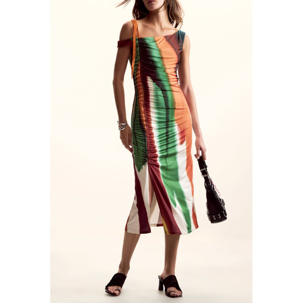 Desigual Marrone Polyester Women Women's Dress