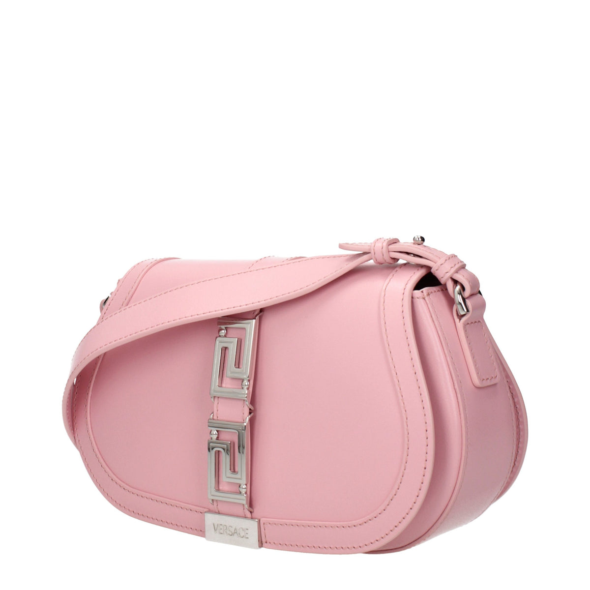 Versace Pink Leather Shoulder Women's Bag