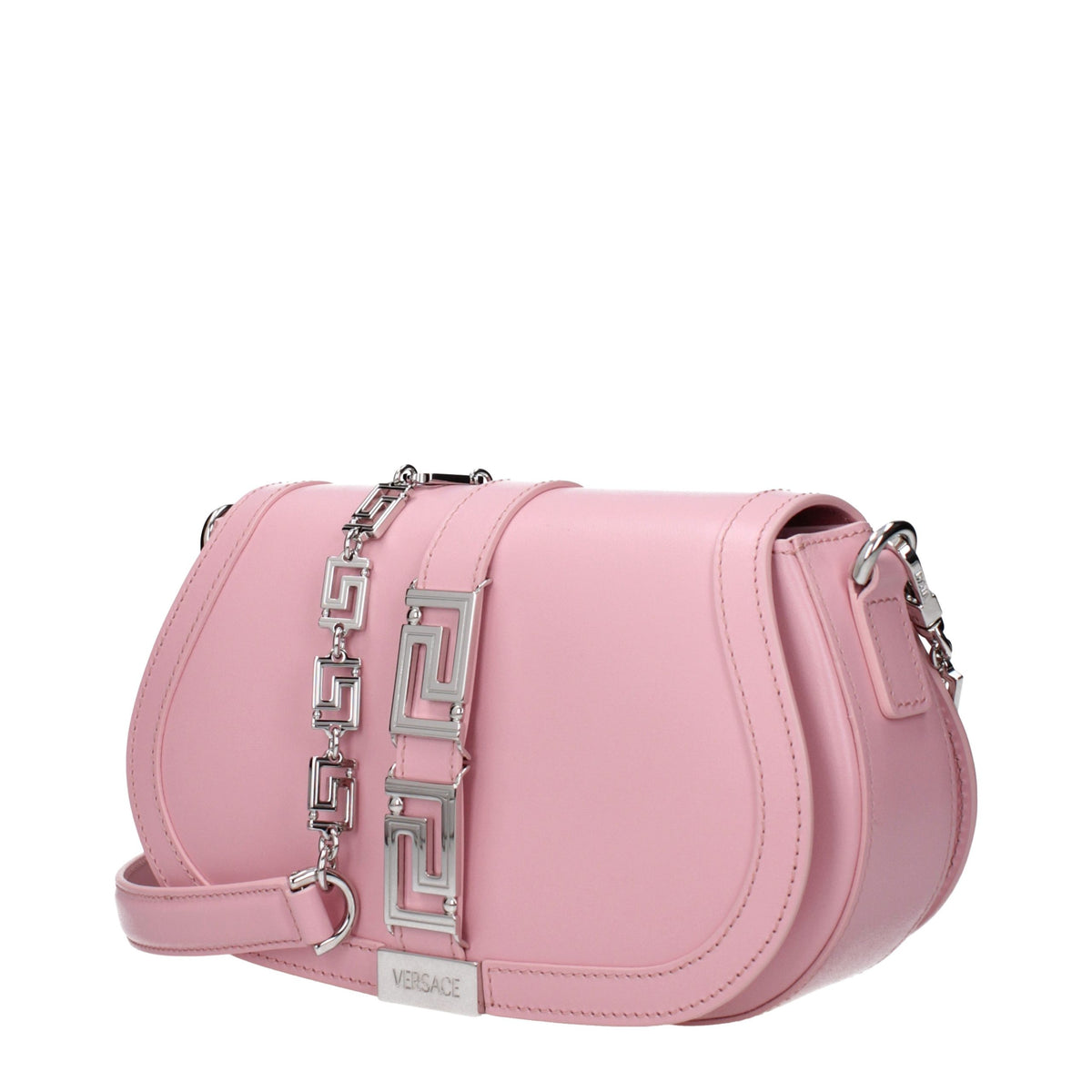 Versace Pink Leather Shoulder Women's Bag