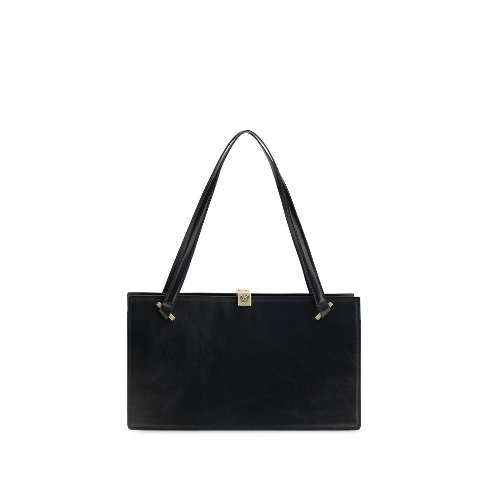Versace Black Calf Leather Bos Taurus Shoulder Women's Bag