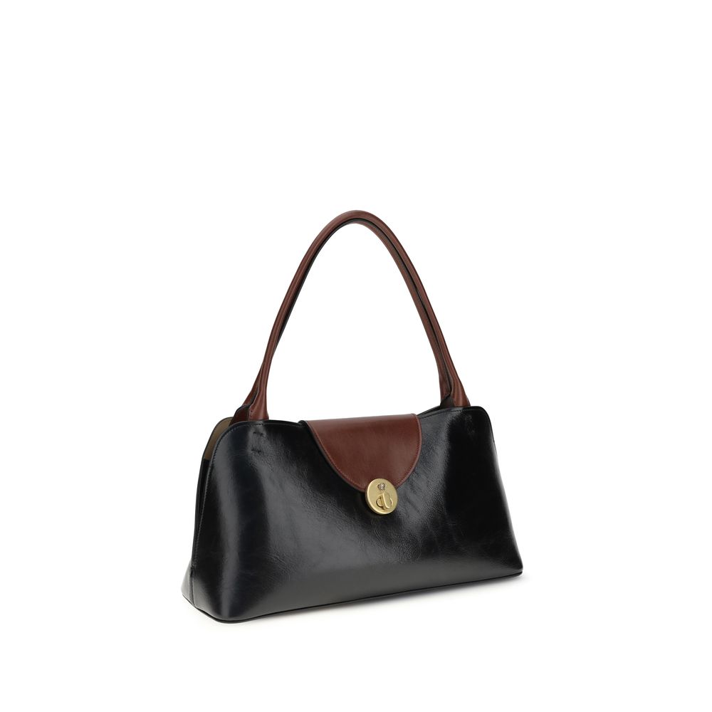 Versace Black Calf Leather Bos Taurus Shoulder Women's Bag