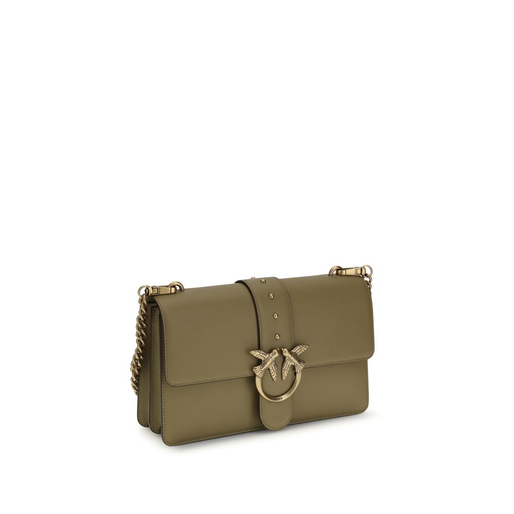 PINKO Bicolor Calf Leather Bos Taurus Shoulder Women's Bag