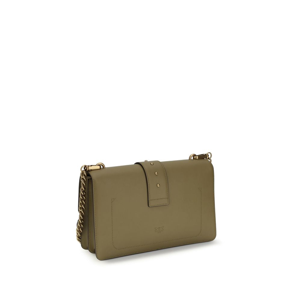 PINKO Bicolor Calf Leather Bos Taurus Shoulder Women's Bag