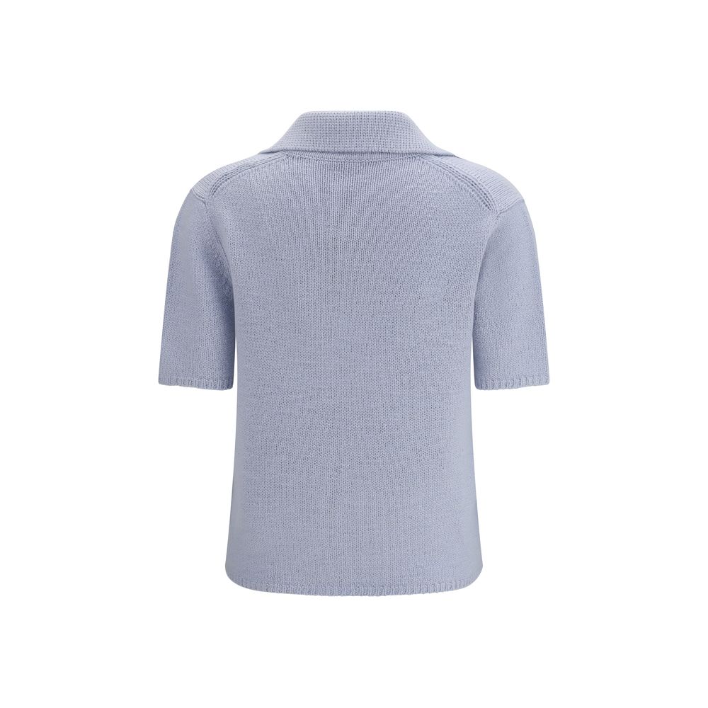 Gabriela Hearst Blue Cashmere Polo Women's Shirt