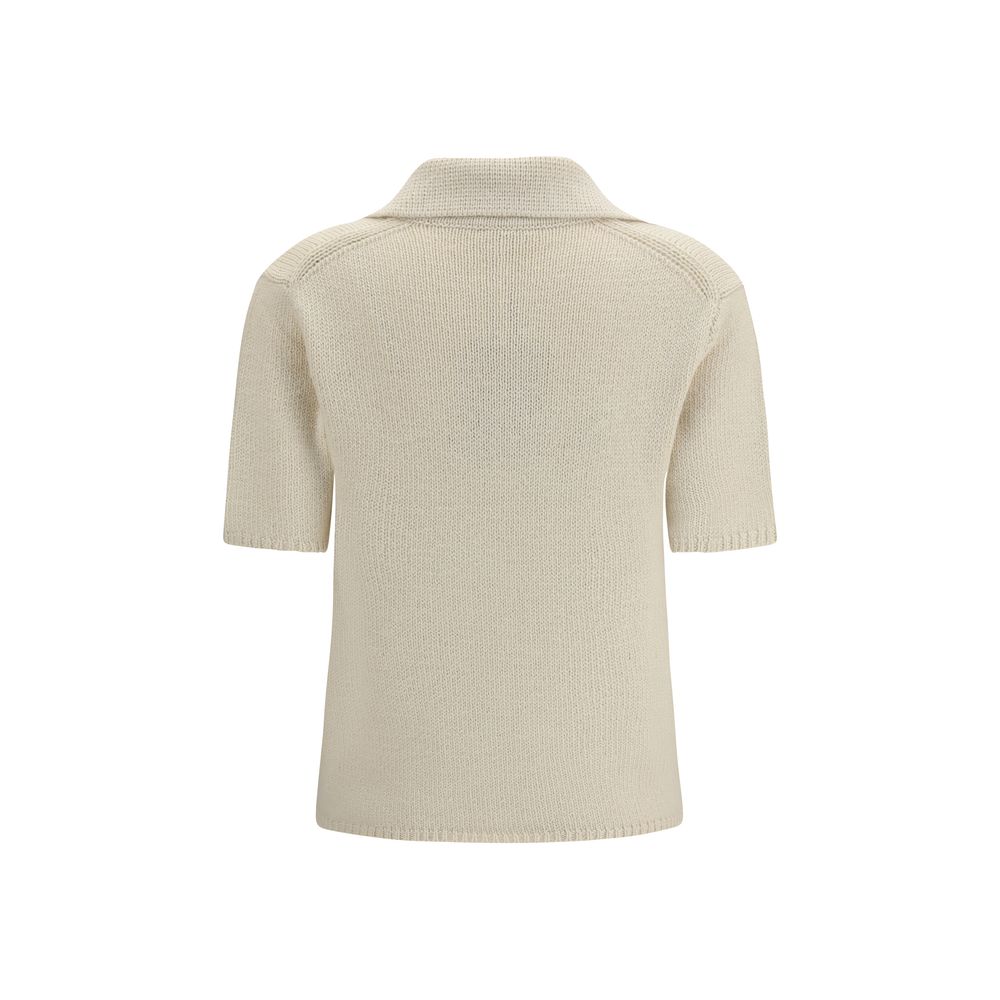 Gabriela Hearst Beige Cashmere Polo Women's Shirt