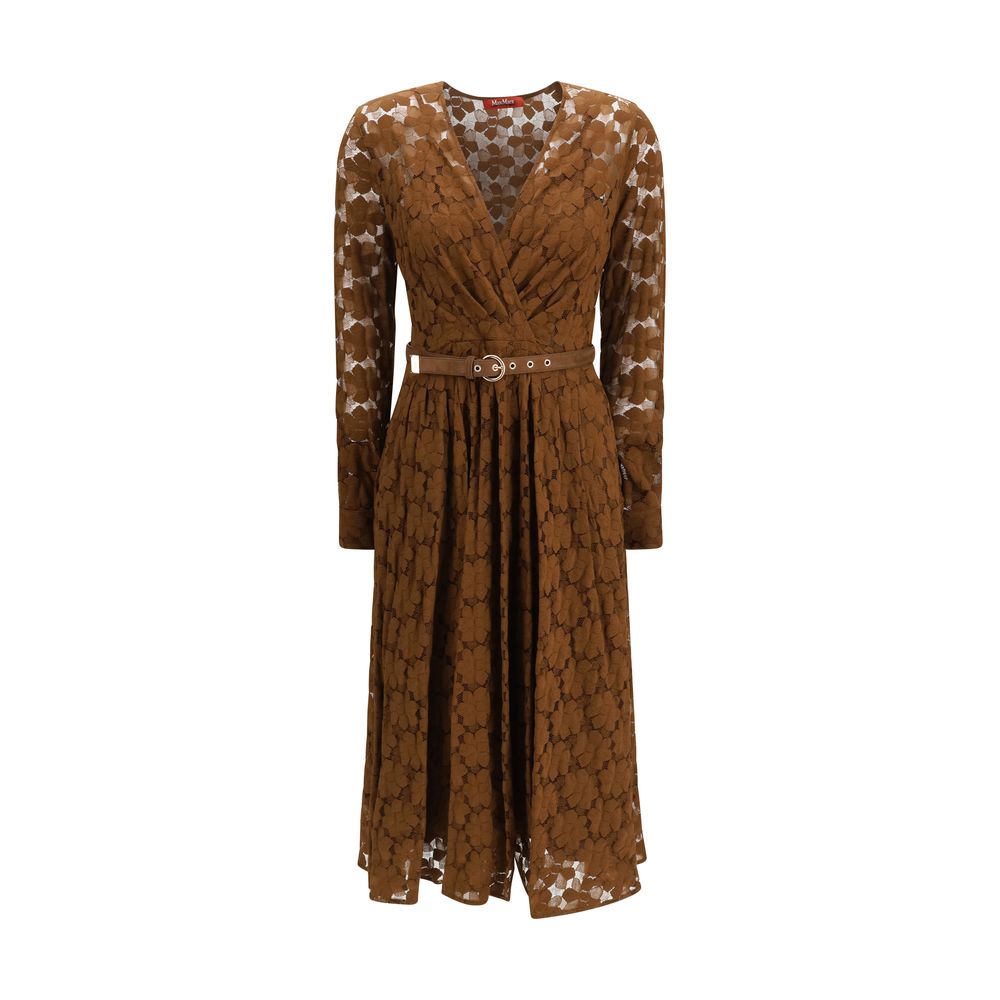 Max Mara Brown Polyamide Casual Women's Dress