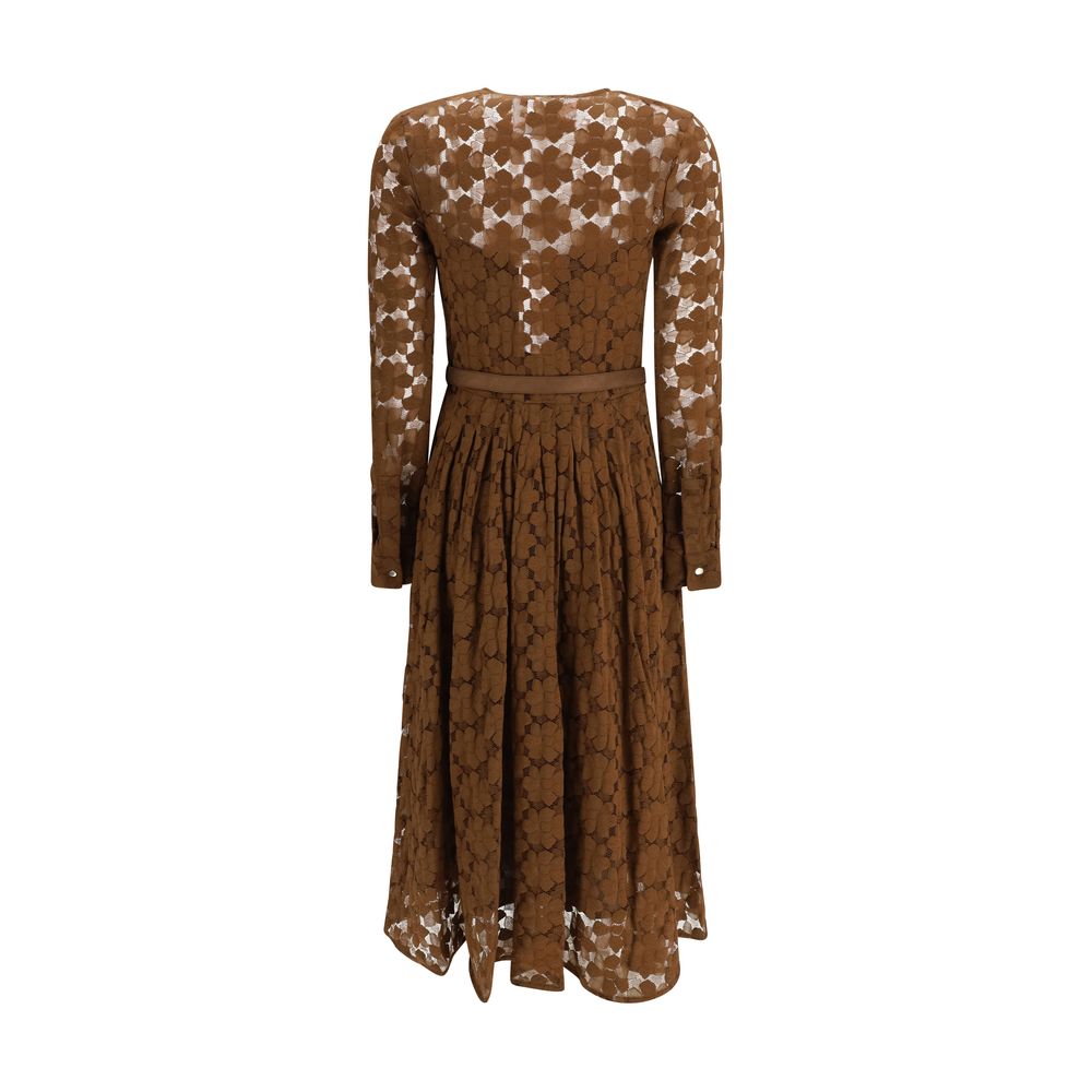 Max Mara Brown Polyamide Casual Women's Dress