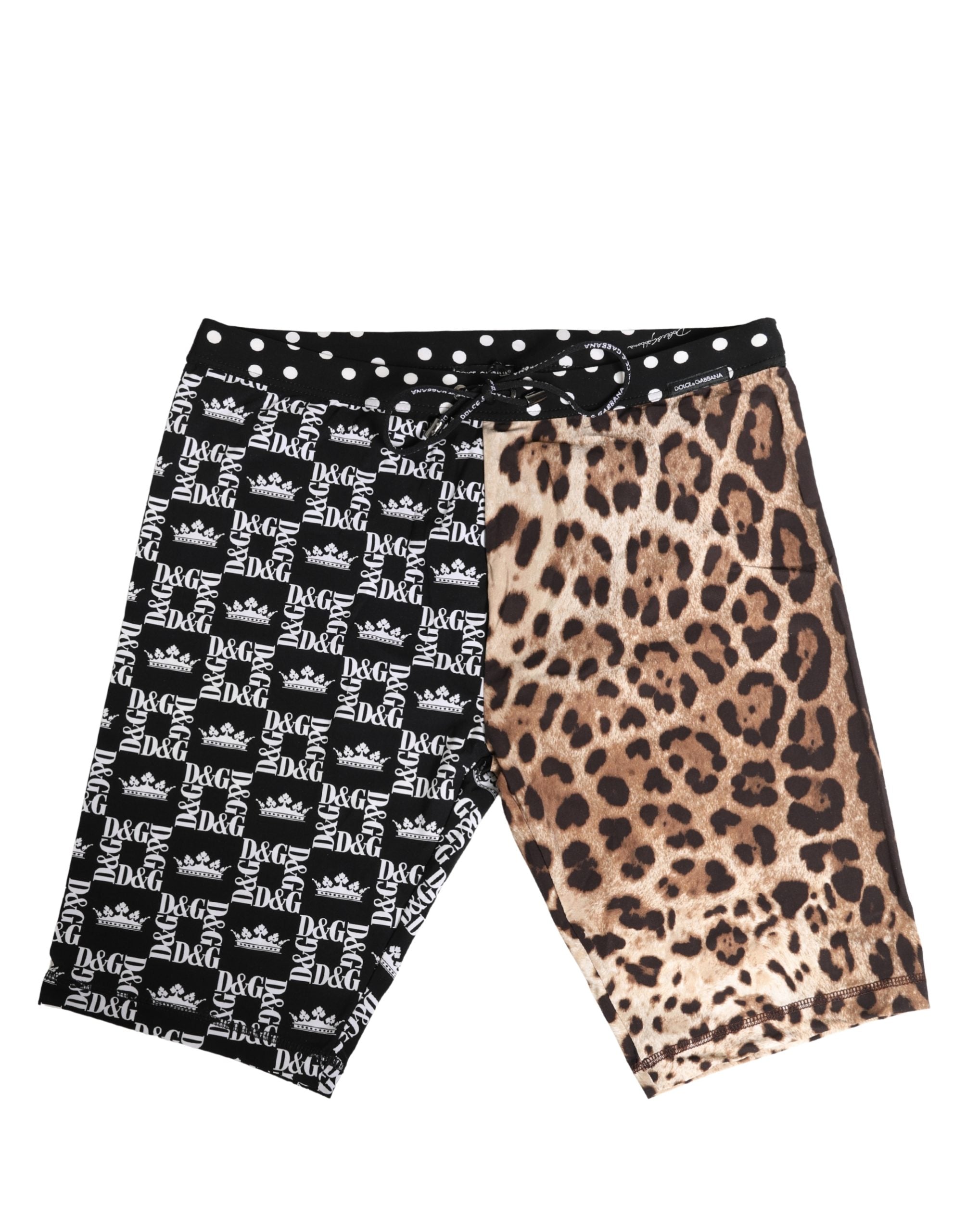 Dolce & Gabbana Multicolor Patterned Cycling Bike Shorts Men's Underwear