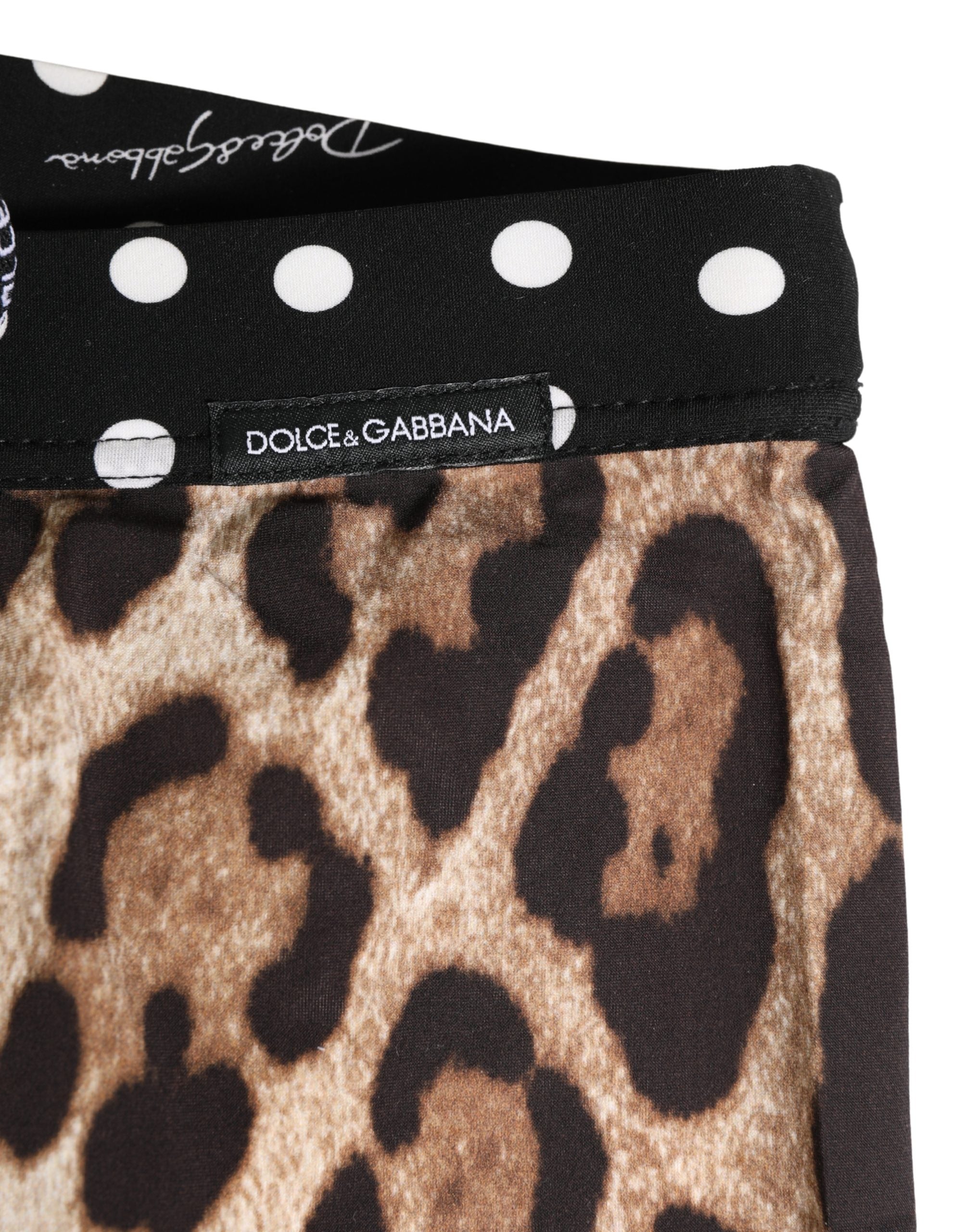 Dolce & Gabbana Multicolor Patterned Cycling Bike Shorts Men's Underwear