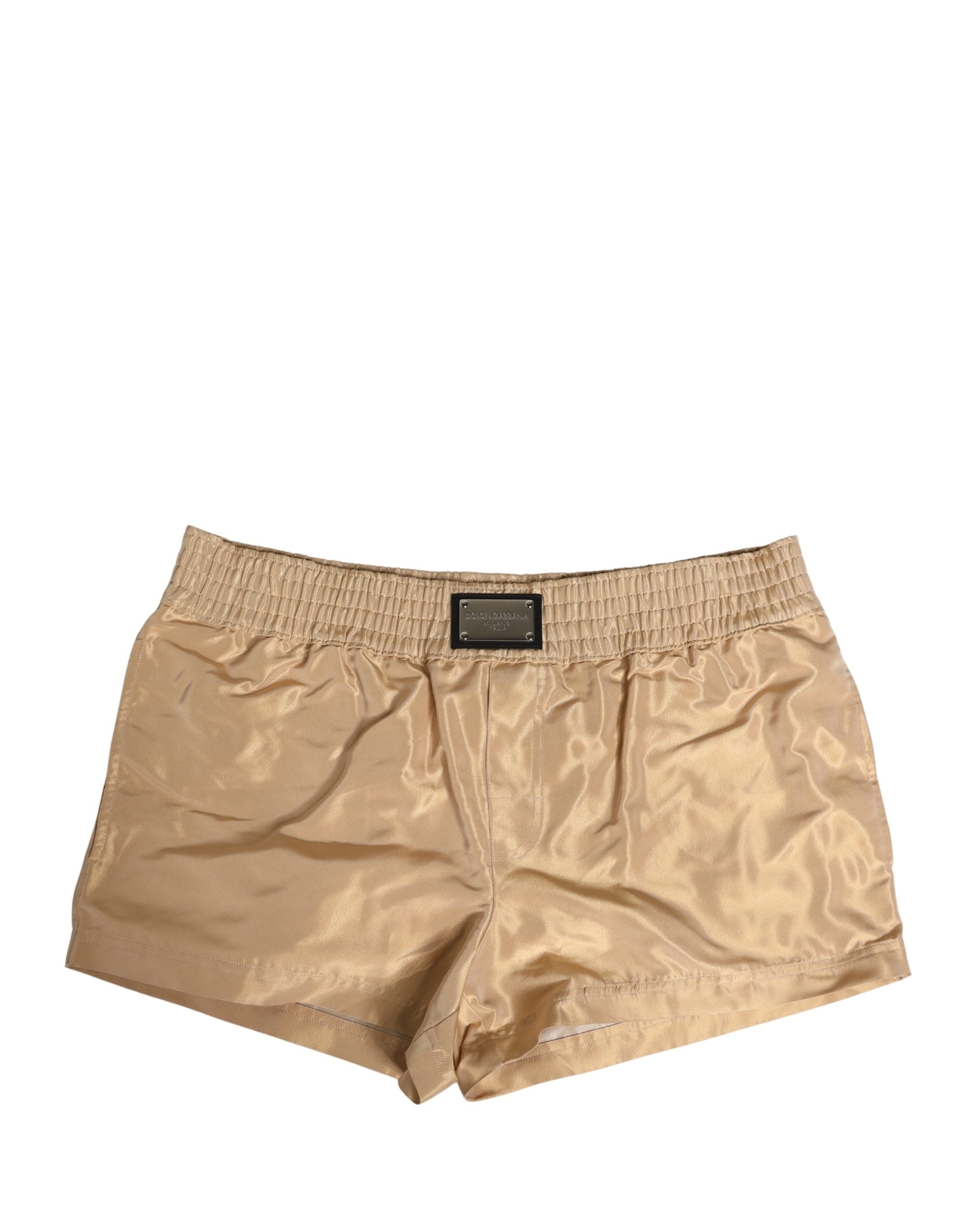 Dolce & Gabbana Beige Polyester Men Boxer Shorts Men's Underwear