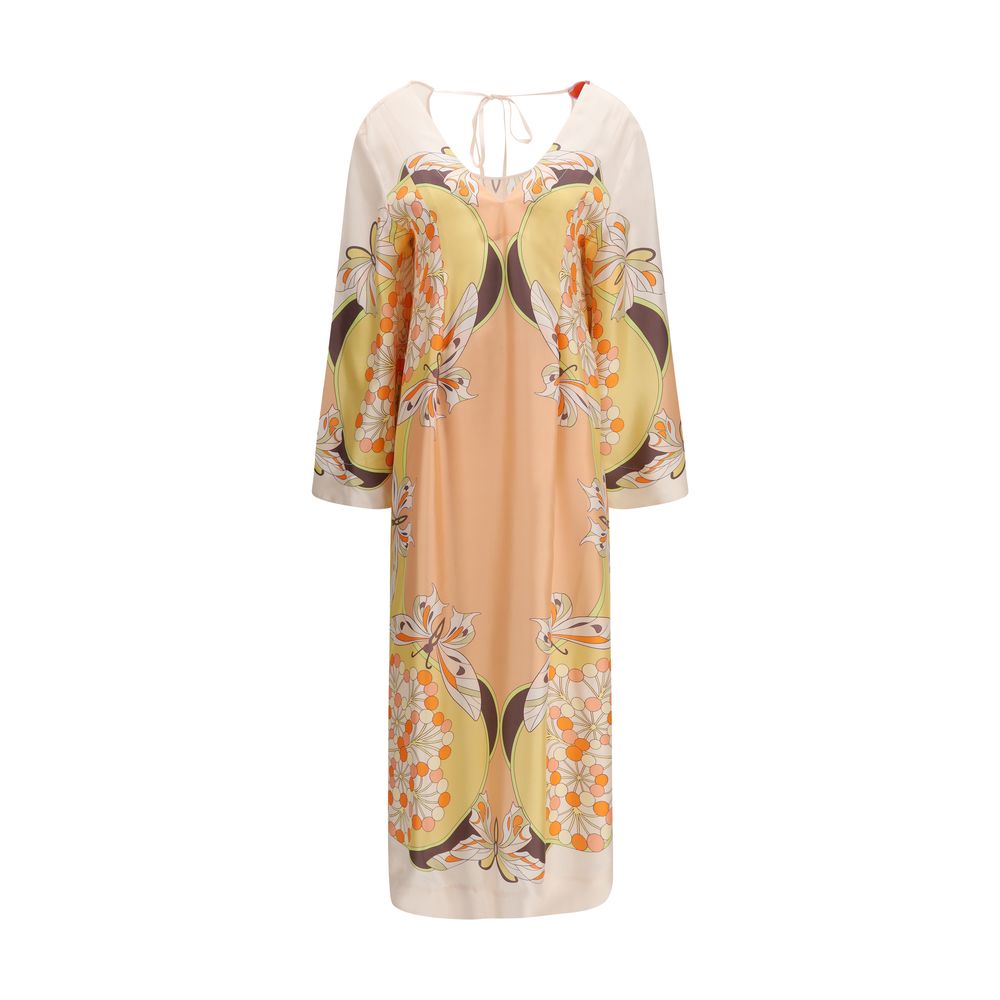 La Double J Multicolor Silk Casual Women's Dress