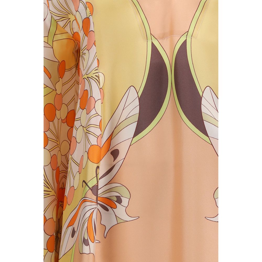 La Double J Multicolor Silk Casual Women's Dress