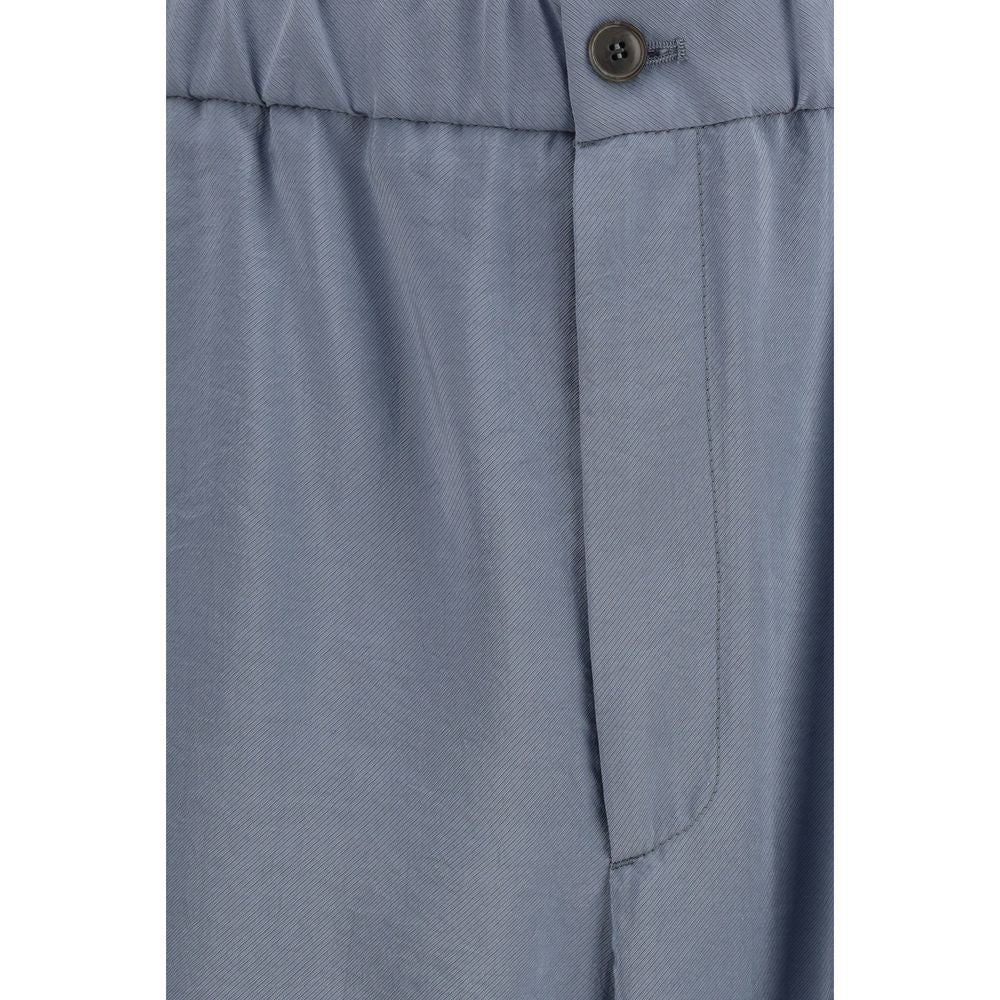 Giorgio Armani Gray Silk Casual Men's Pants