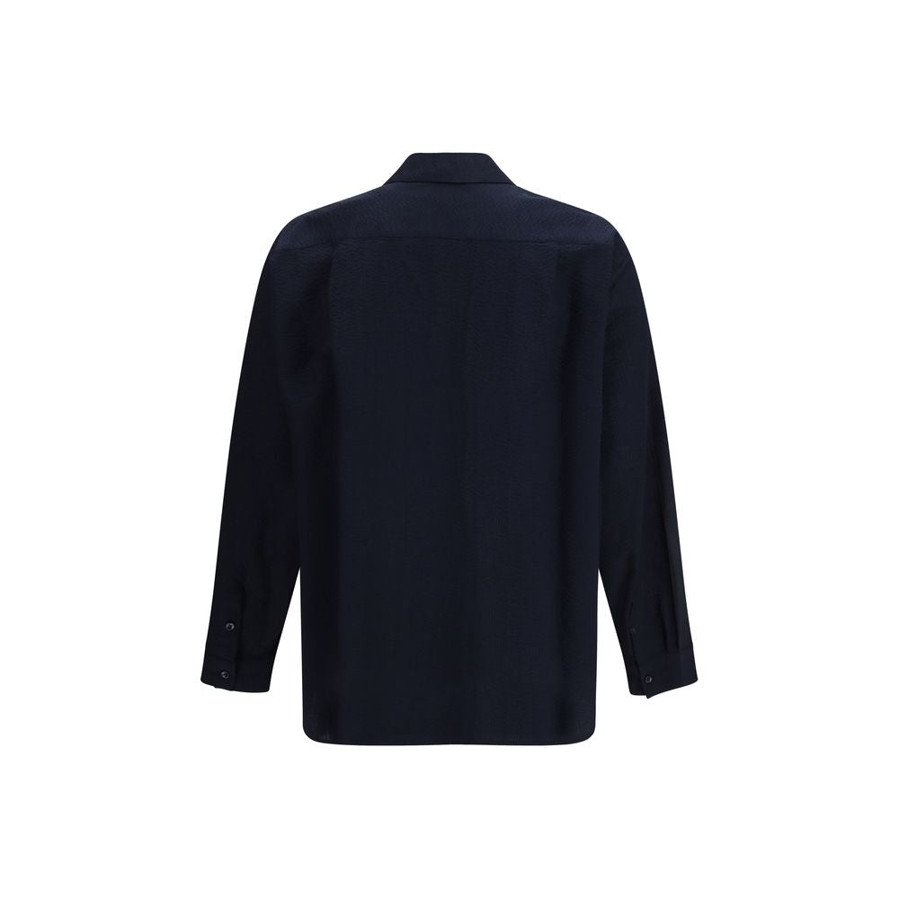 Giorgio Armani Blue Cotton Men's Shirt