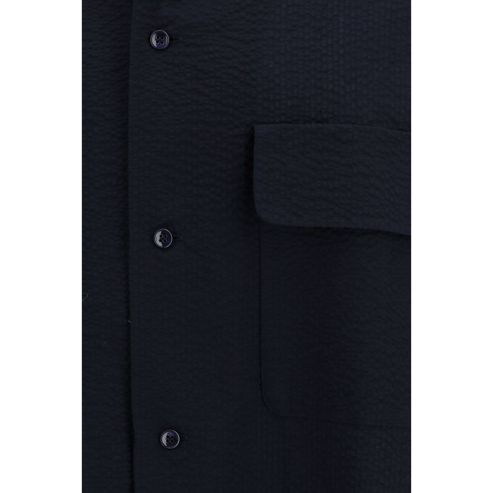 Giorgio Armani Blue Cotton Men's Shirt