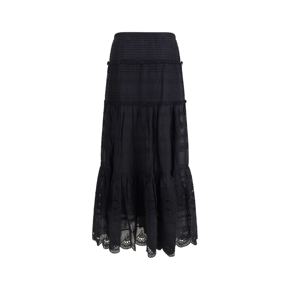 Isabel Marant Étoile Black Viscose Long Women's Skirt