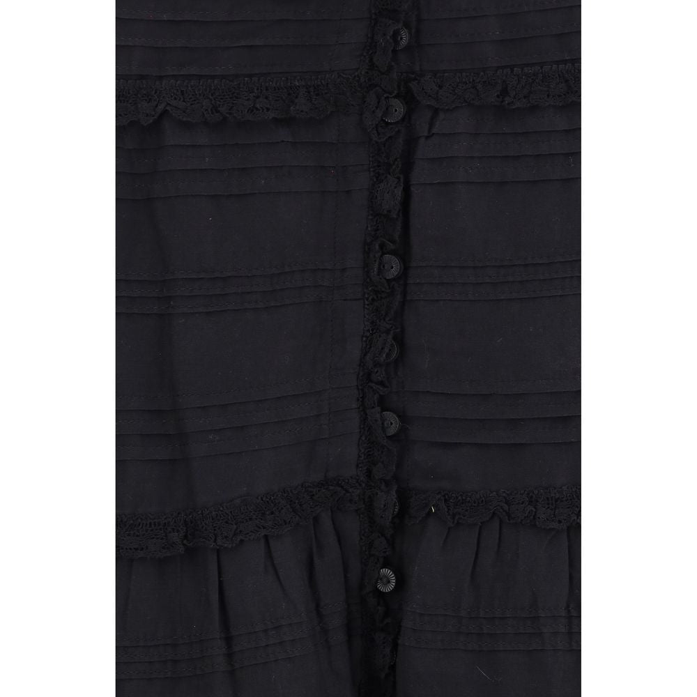 Isabel Marant Étoile Black Viscose Long Women's Skirt