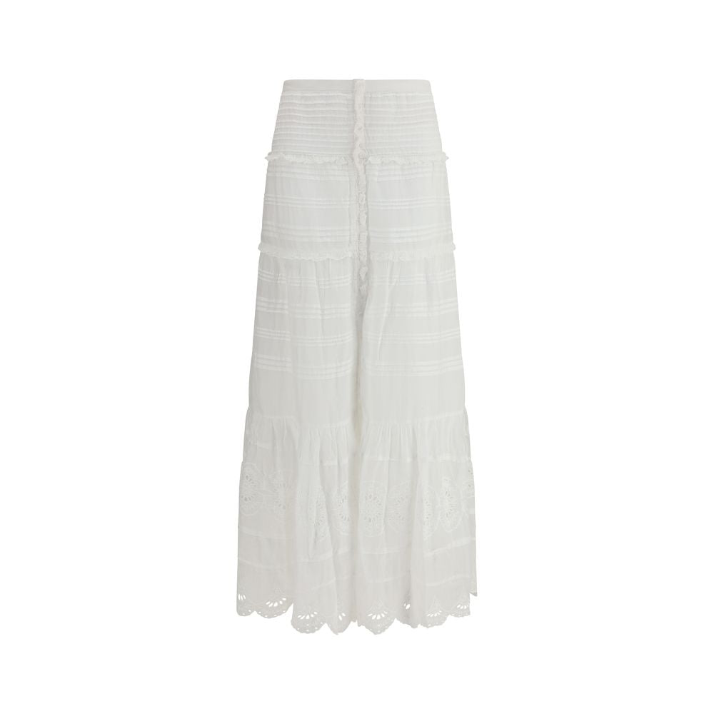 Isabel Marant Étoile White Viscose Long Women's Skirt