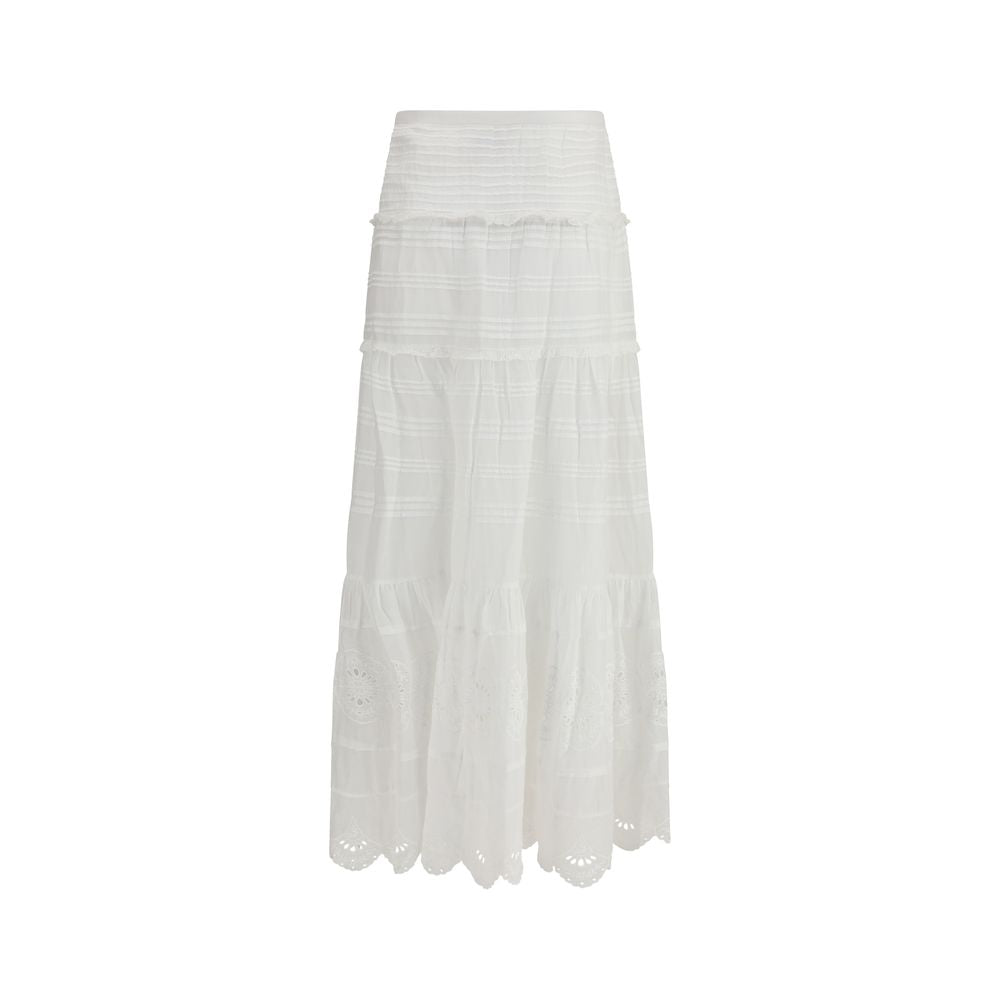 Isabel Marant Étoile White Viscose Long Women's Skirt