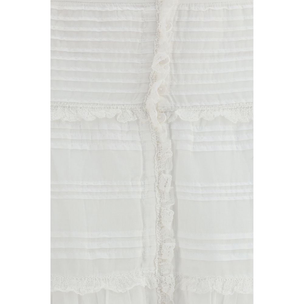 Isabel Marant Étoile White Viscose Long Women's Skirt