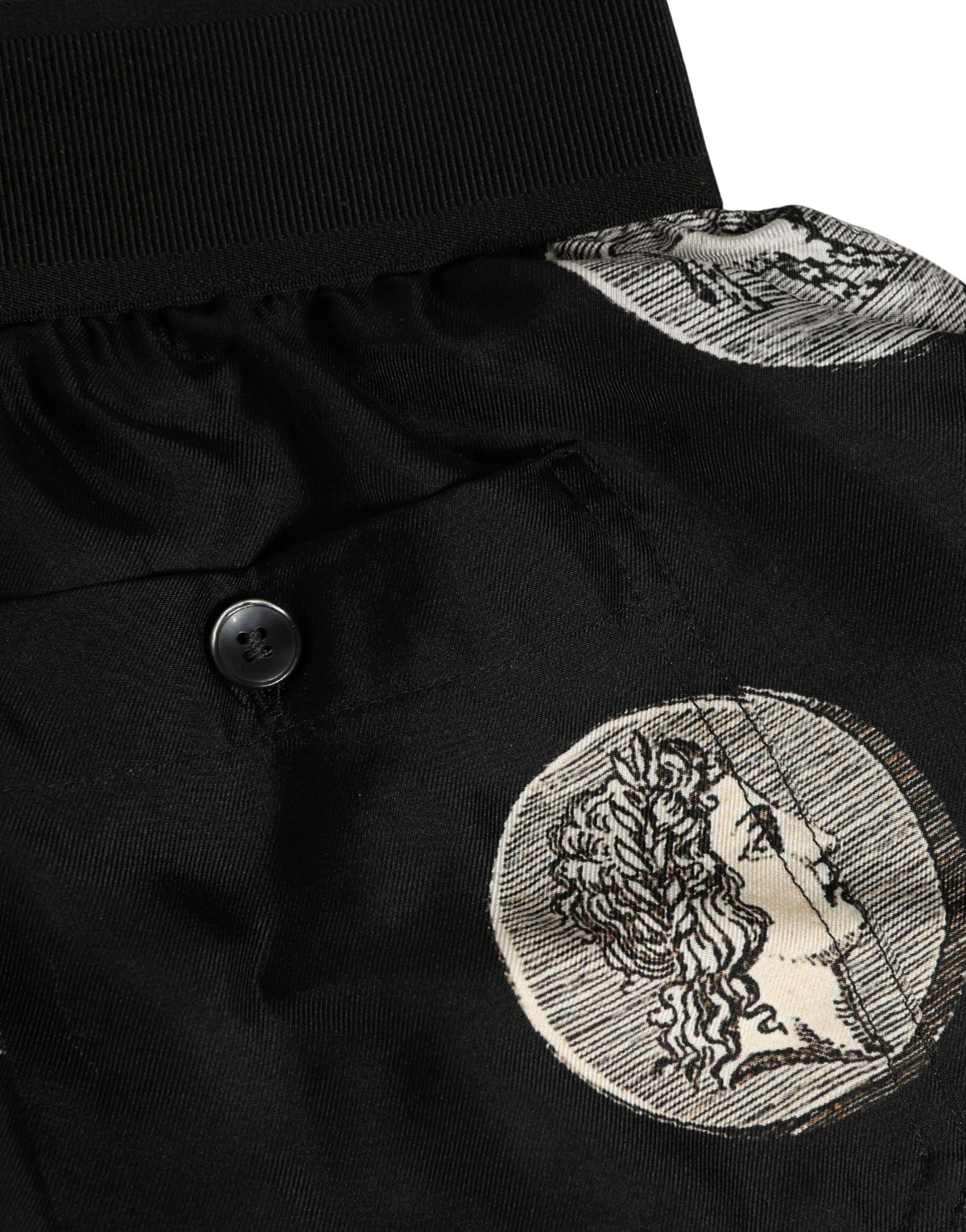 Dolce & Gabbana Black Ancient Coin Print Boxer Shorts Men's Underwear