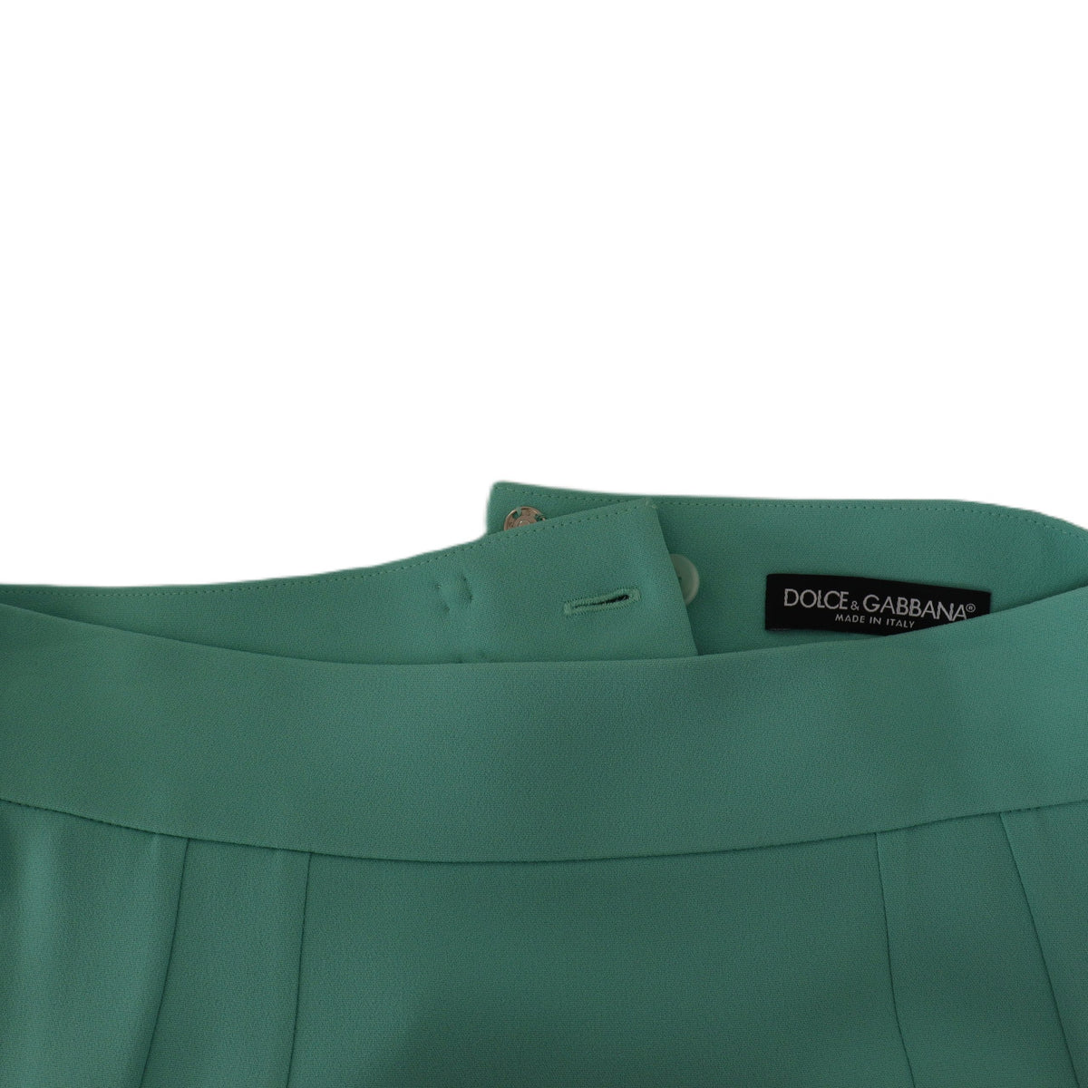 Dolce & Gabbana Mint Green Viscose Pencil Cut Midi Women's Skirt