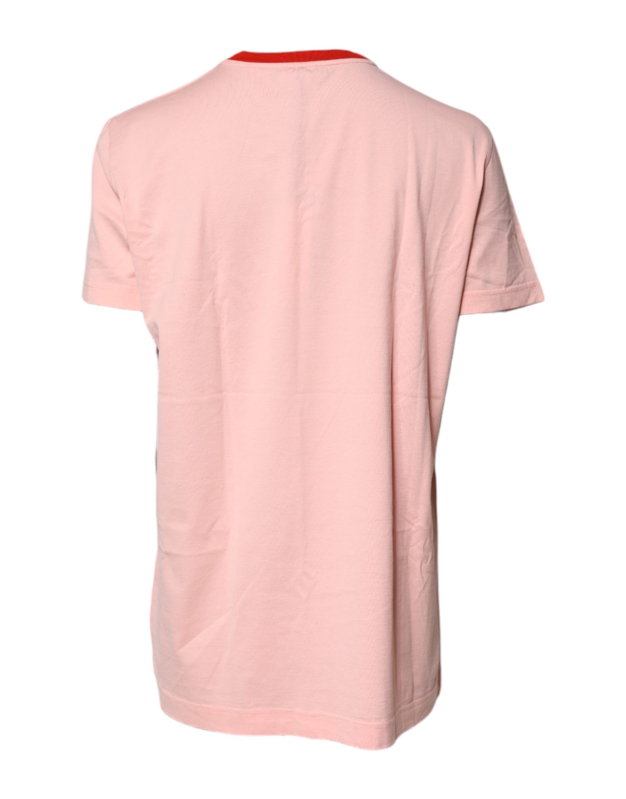 Dolce & Gabbana Pink DG 84 Sacred Heart Print Cotton Women's T-shirt (Pre-Owned)