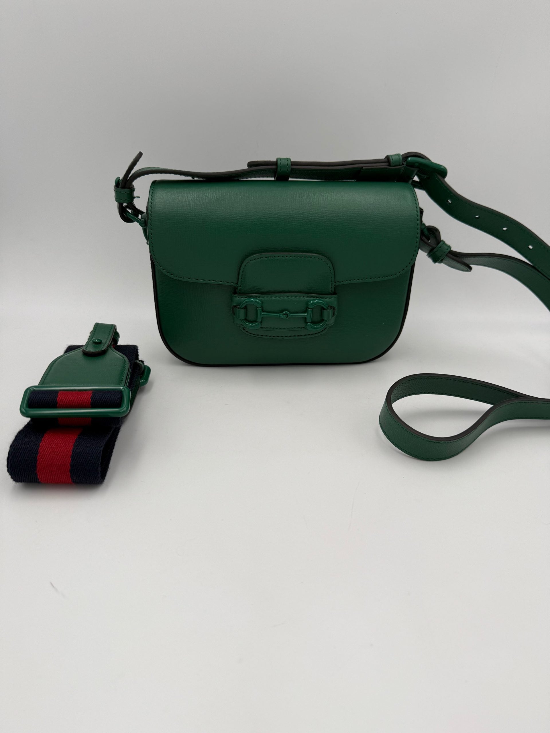 Gucci GUCCI HORSEBIT 1955 Emerald Women's Handbag (Pre-Owned)