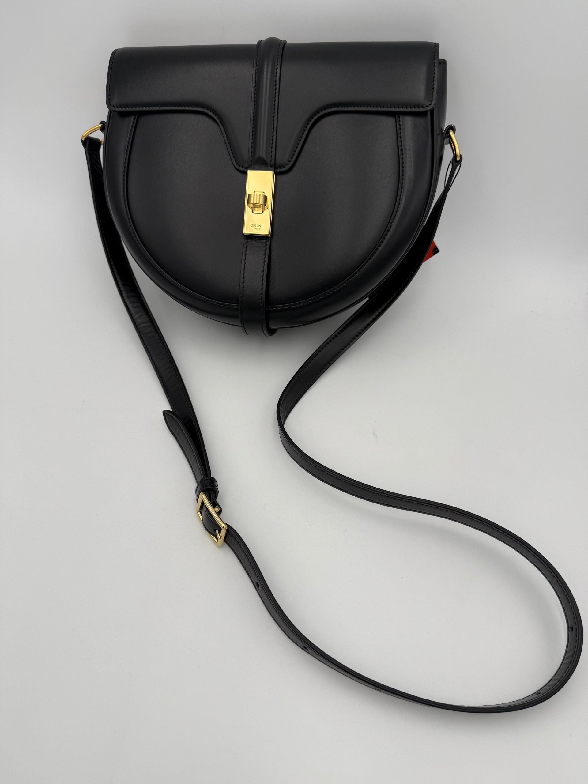 Celine CELINE Sac 16 Besace Black Large Women's Bag (Pre-Owned)