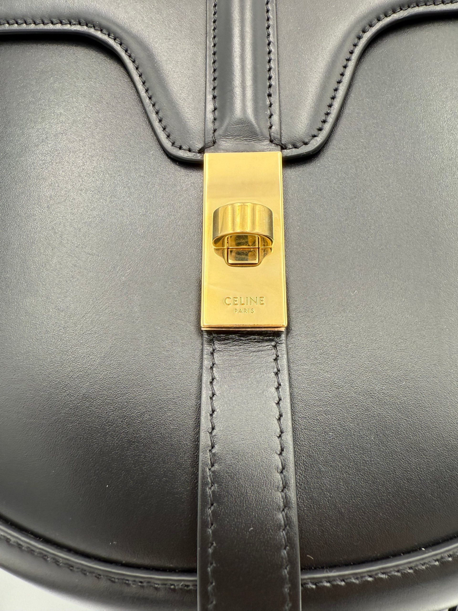 Celine CELINE Sac 16 Besace Black Large Women's Bag (Pre-Owned)