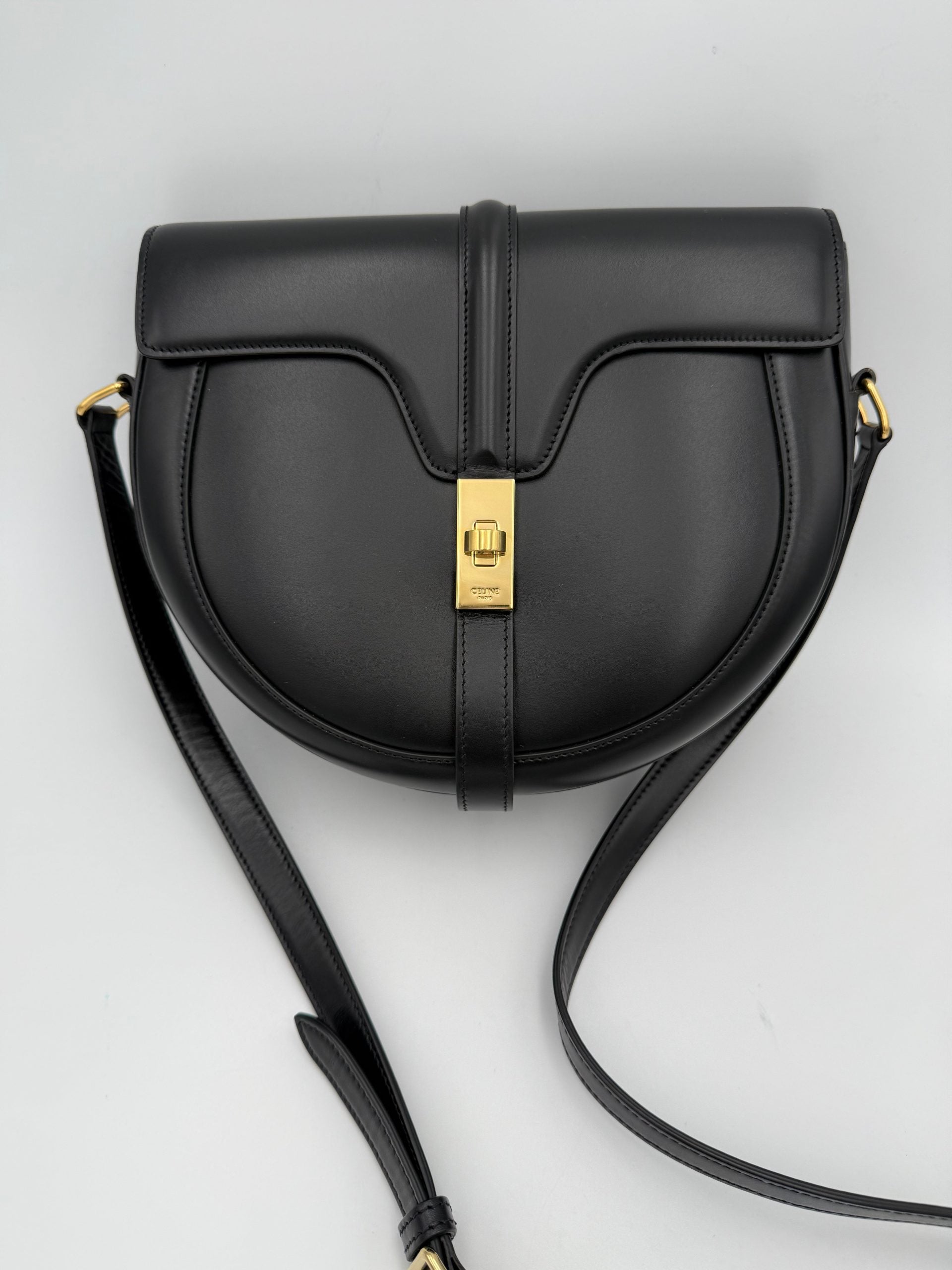 Celine CELINE Sac 16 Besace Black Large Women's Bag (Pre-Owned)