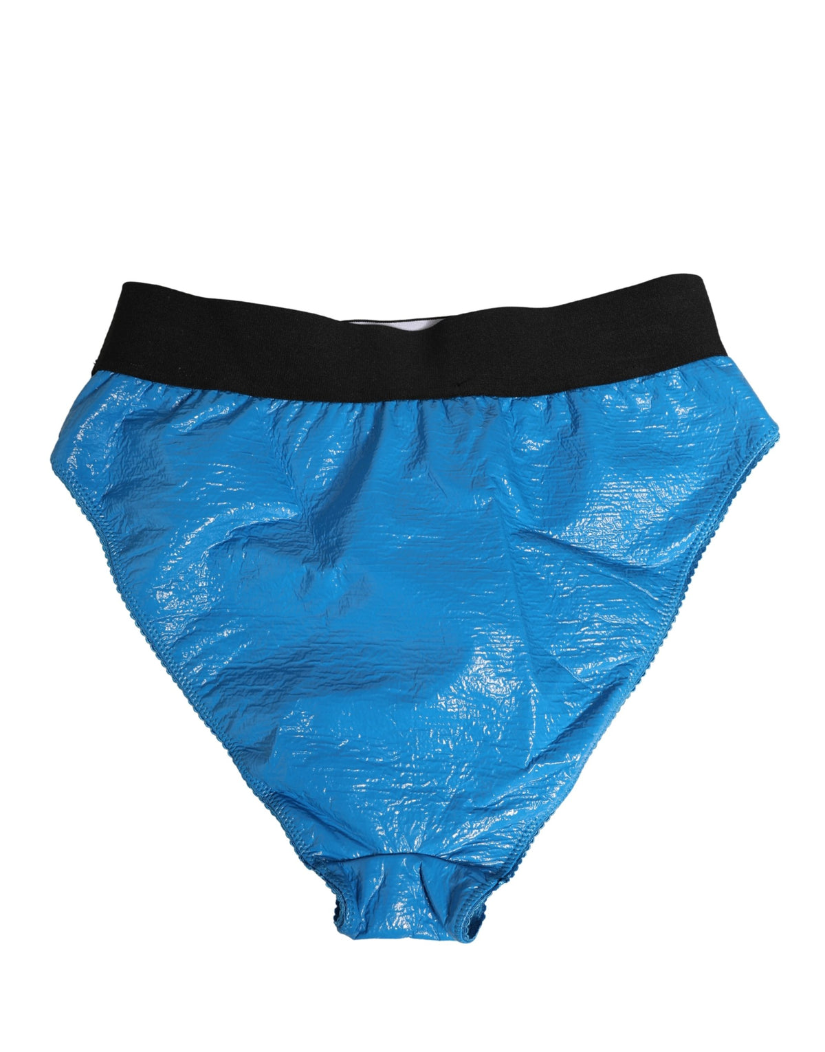 Dolce & Gabbana Blue Logo Waistband High Waist Brief Women's Underwear