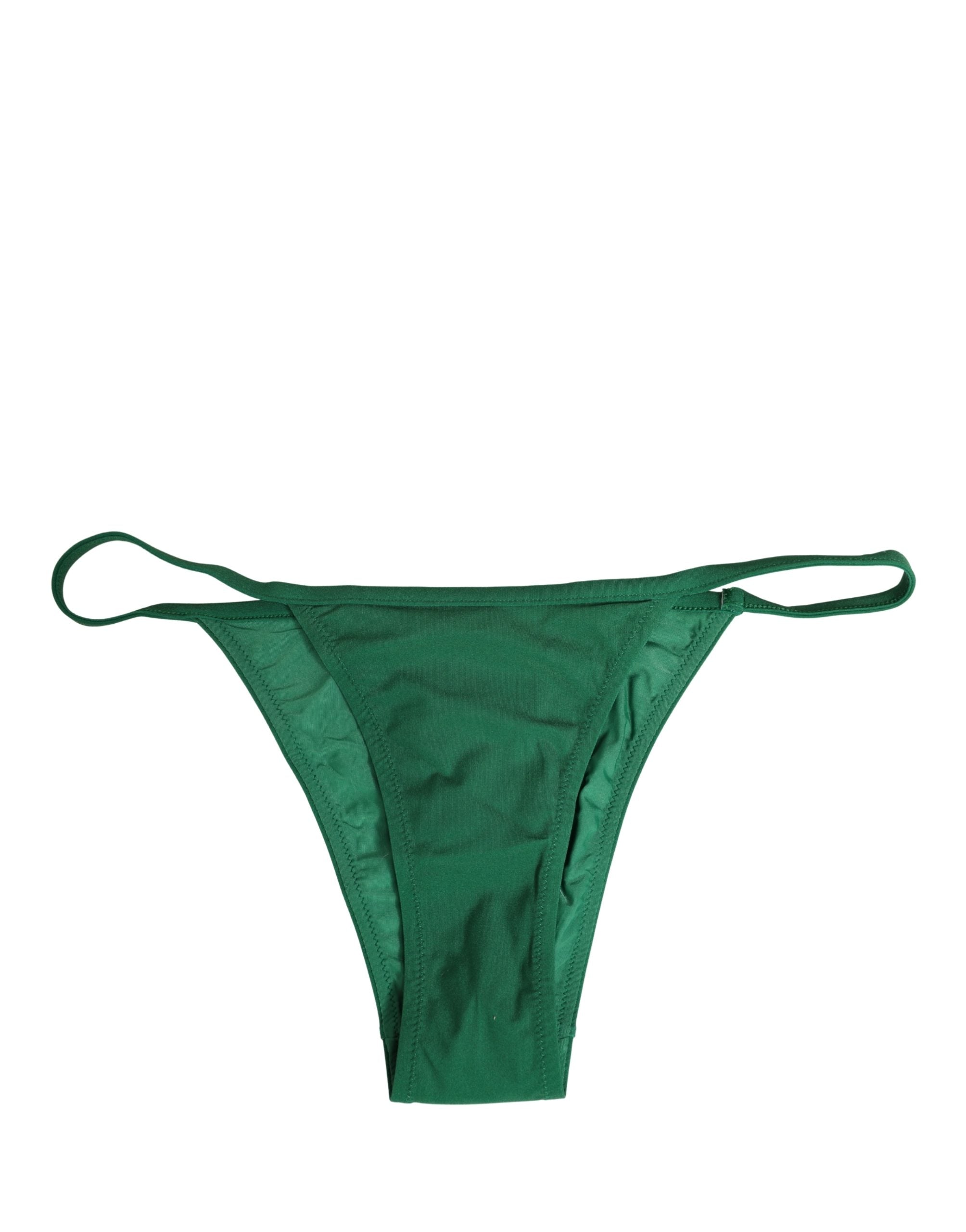 Dolce & Gabbana Green Nylon Bottom Beachwear Bikini Women's Swimwear